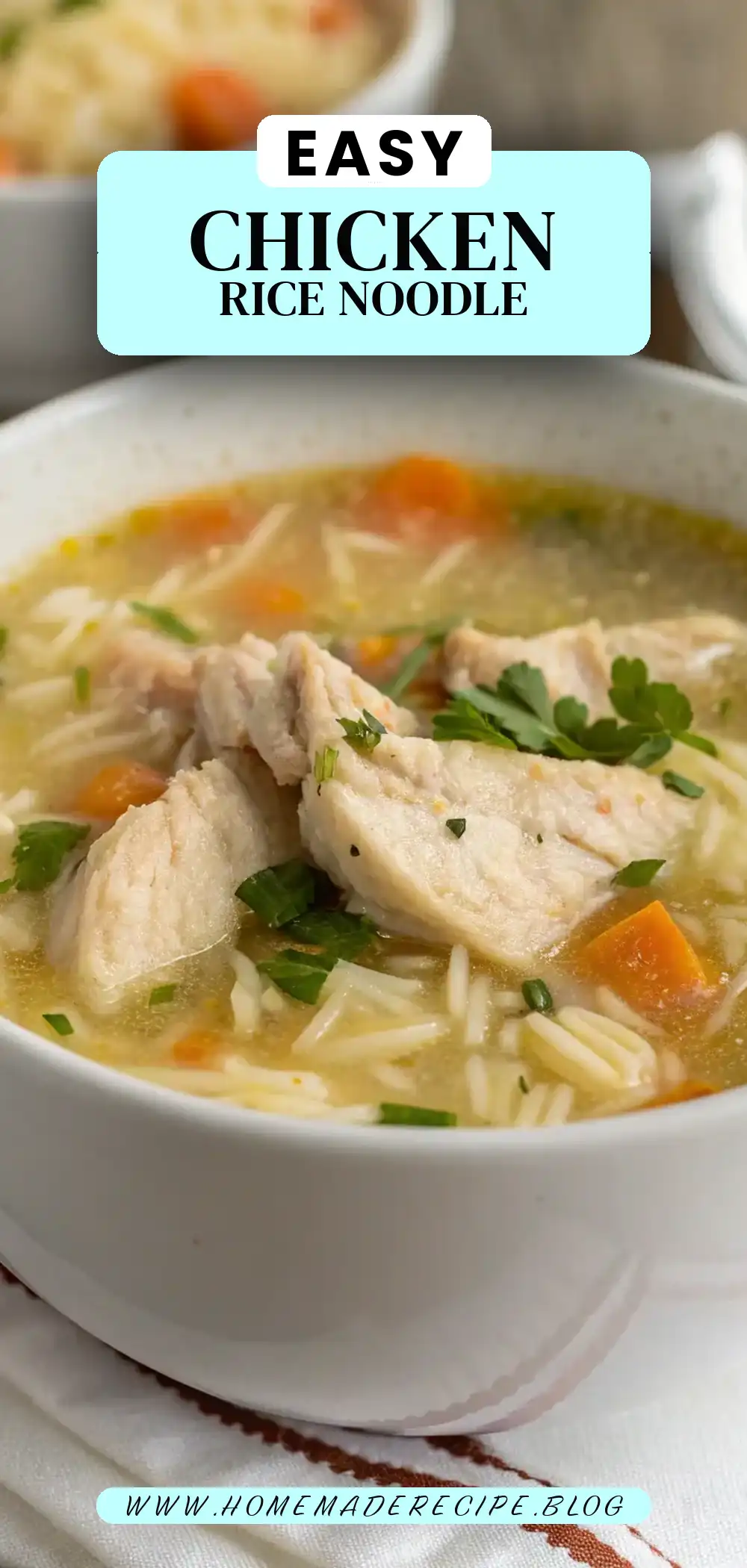 Easy Chicken, Rice, and Noodle soup