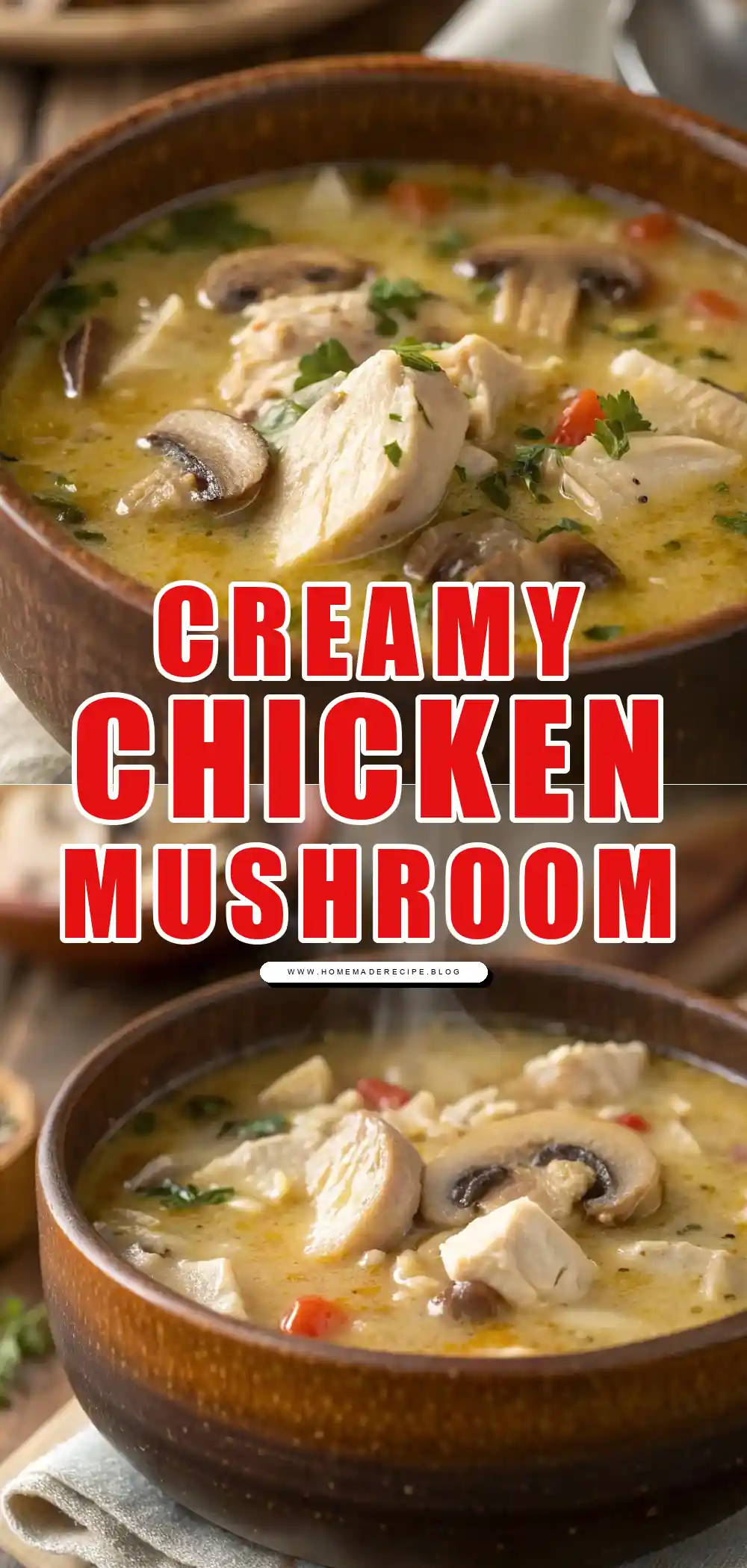 Creamy Chicken and Mushroom Soup