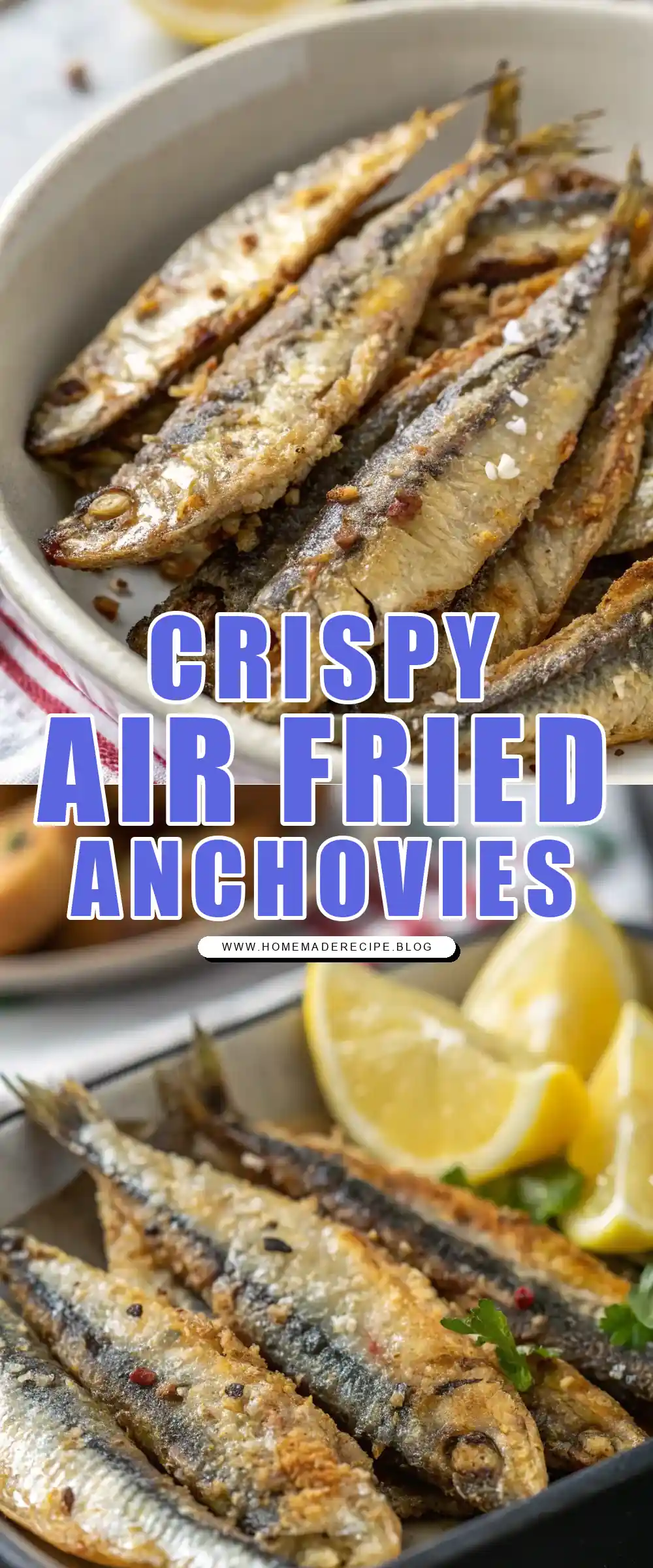Pinterest pin 1 (Design 1) for Air Fryer Anchovies