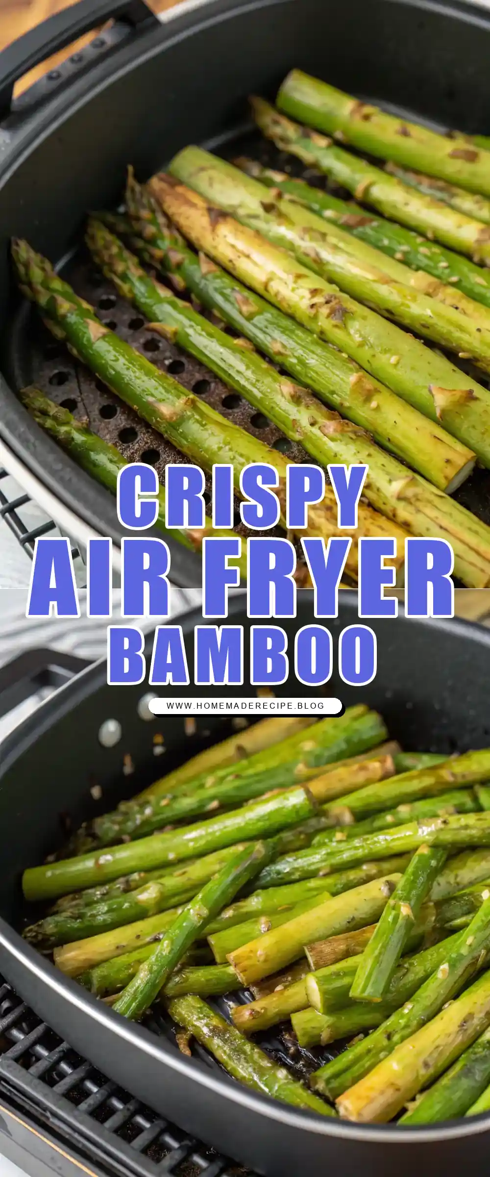 Pinterest pin 1 (Design 1) for Air Fryer Bamboo Shoots
