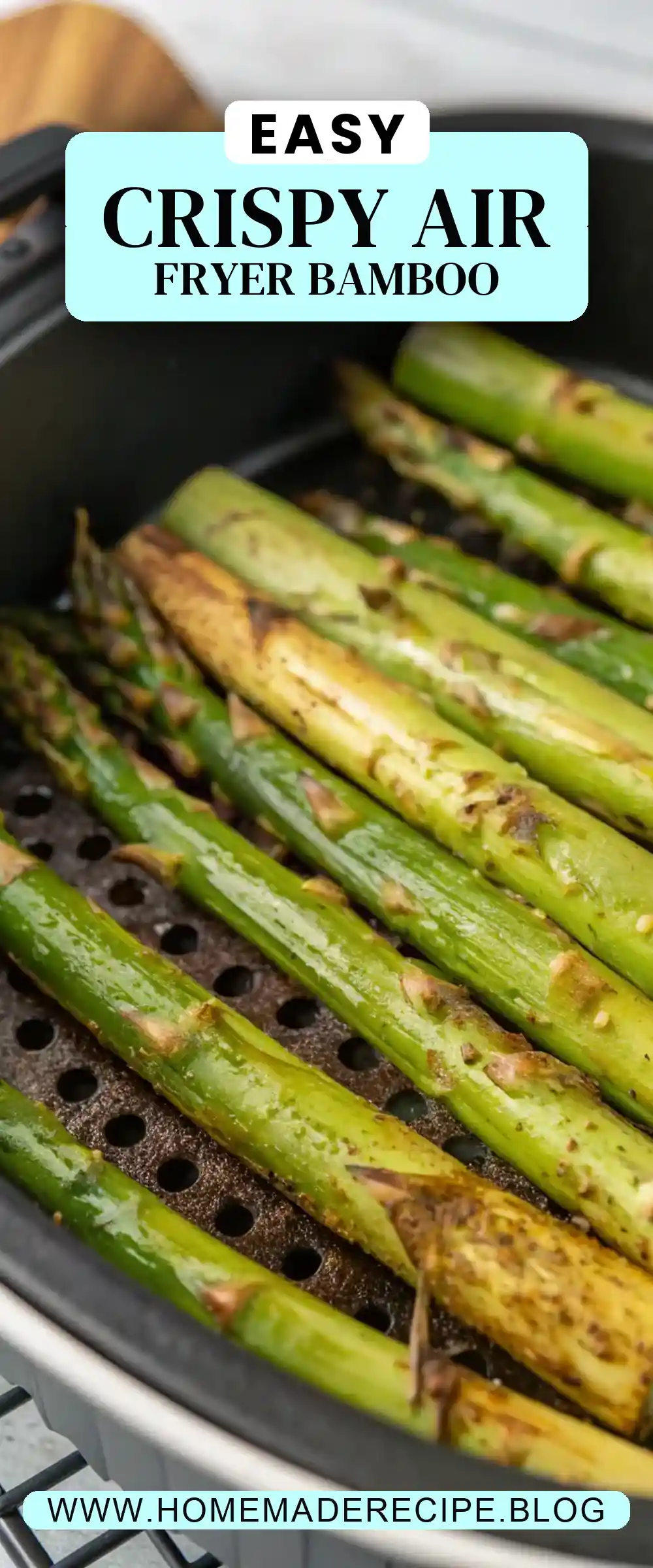 Pinterest pin 2 (Design 2) for Air Fryer Bamboo Shoots