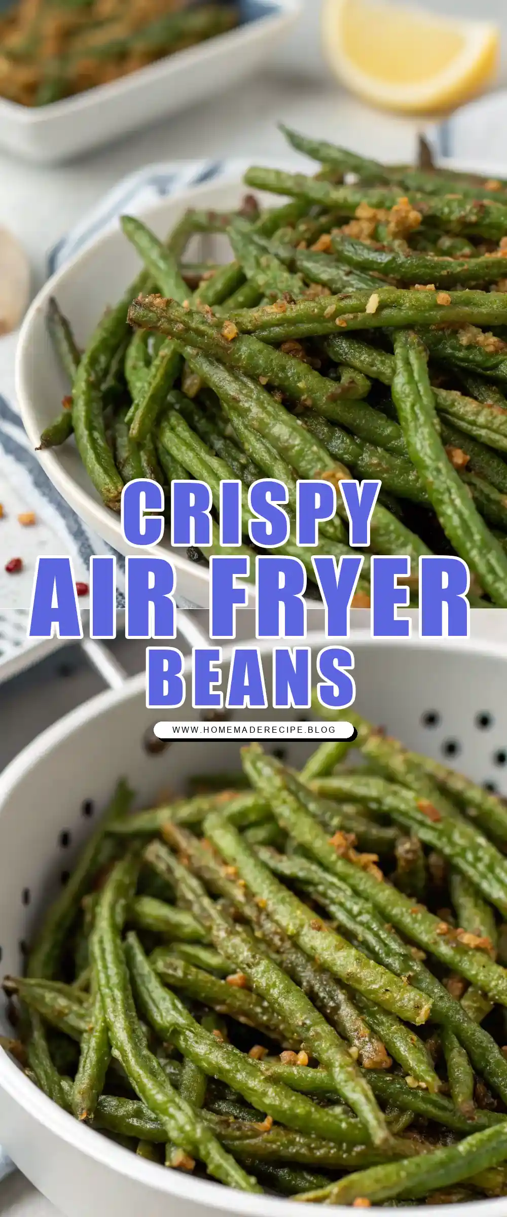 Pinterest pin 1 (Design 1) for Air Fryer Sea Beans