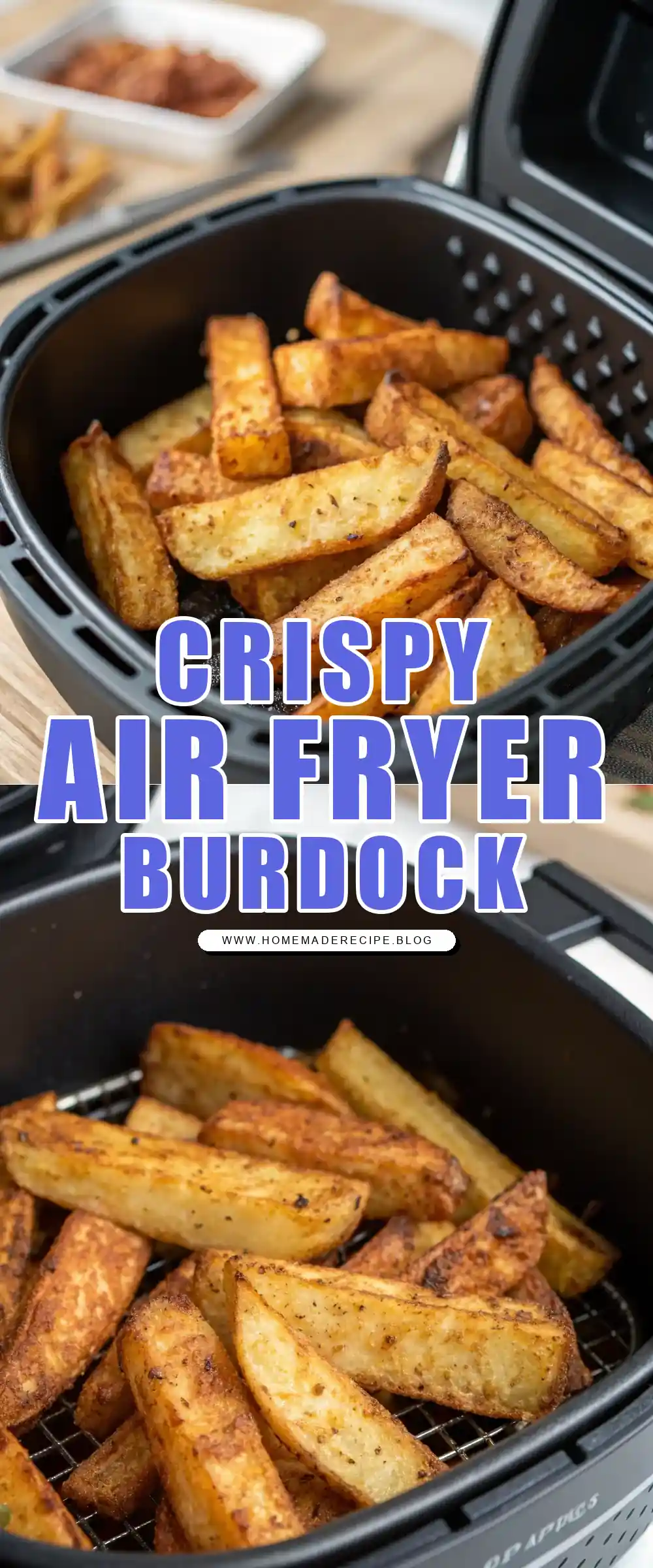 Pinterest pin 1 (Design 1) for Air Fryer Burdock