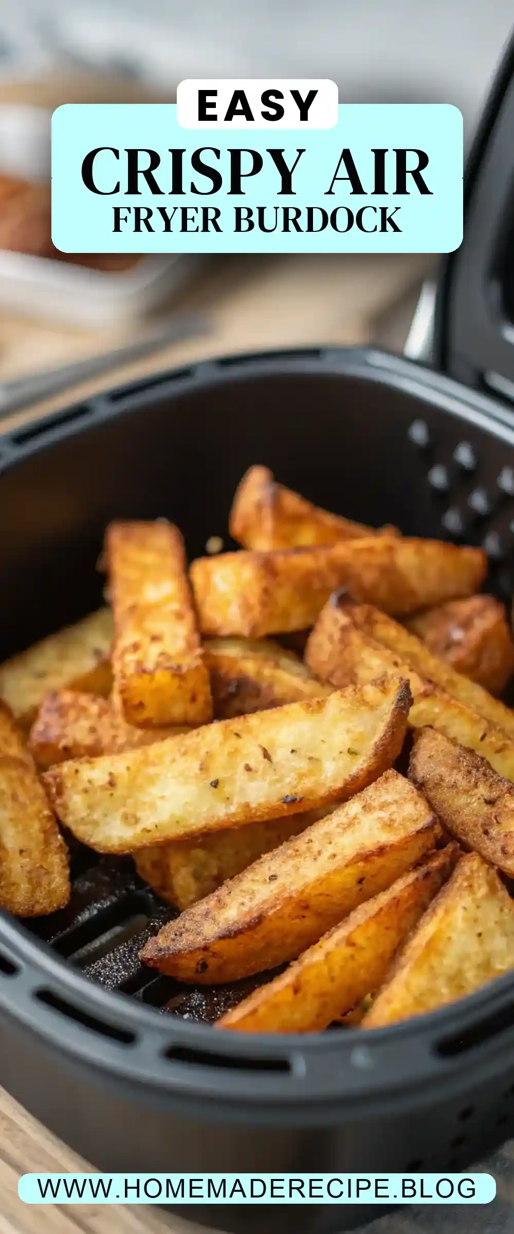 Pinterest pin 2 (Design 2) for Air Fryer Burdock