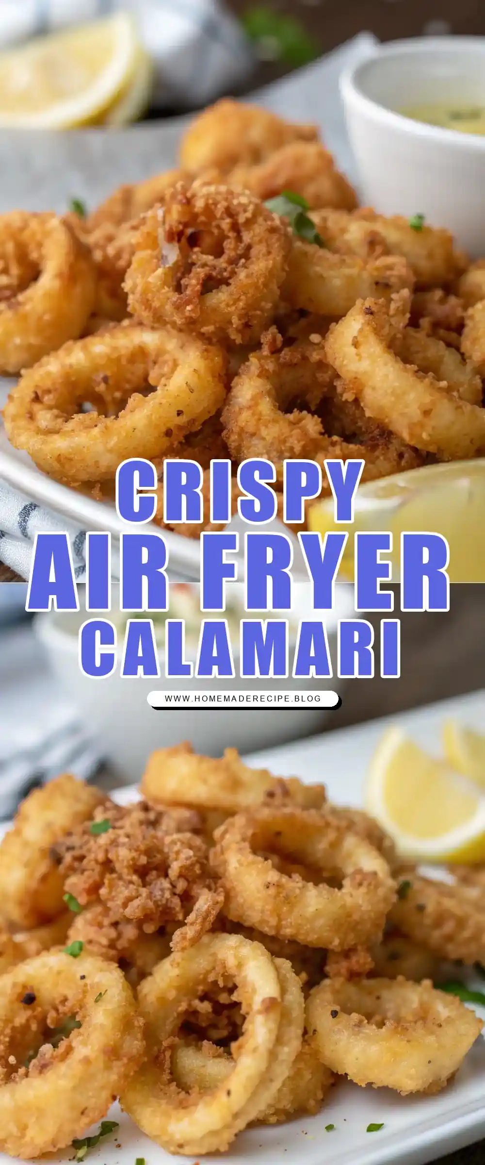 Pinterest pin 1 (Design 1) for Air Fryer Calamari