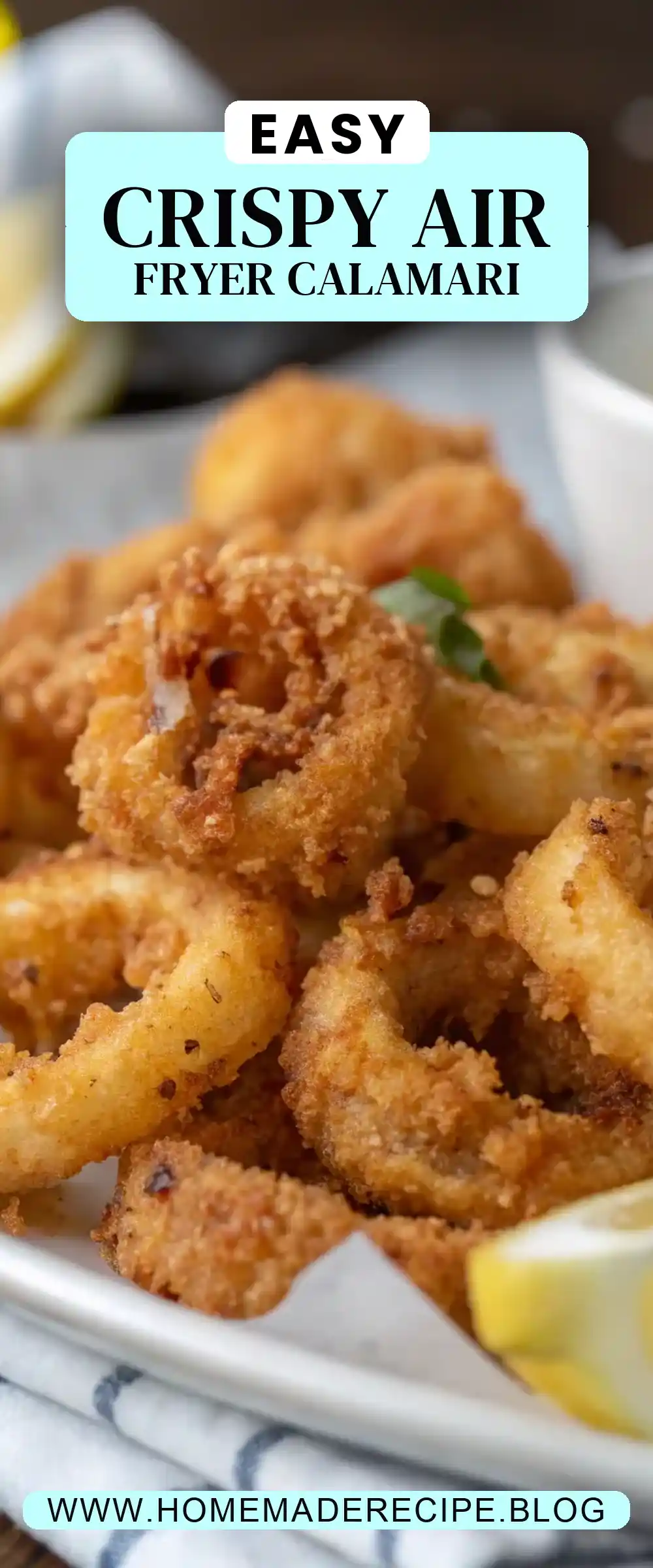 Pinterest pin 2 (Design 2) for Air Fryer Calamari