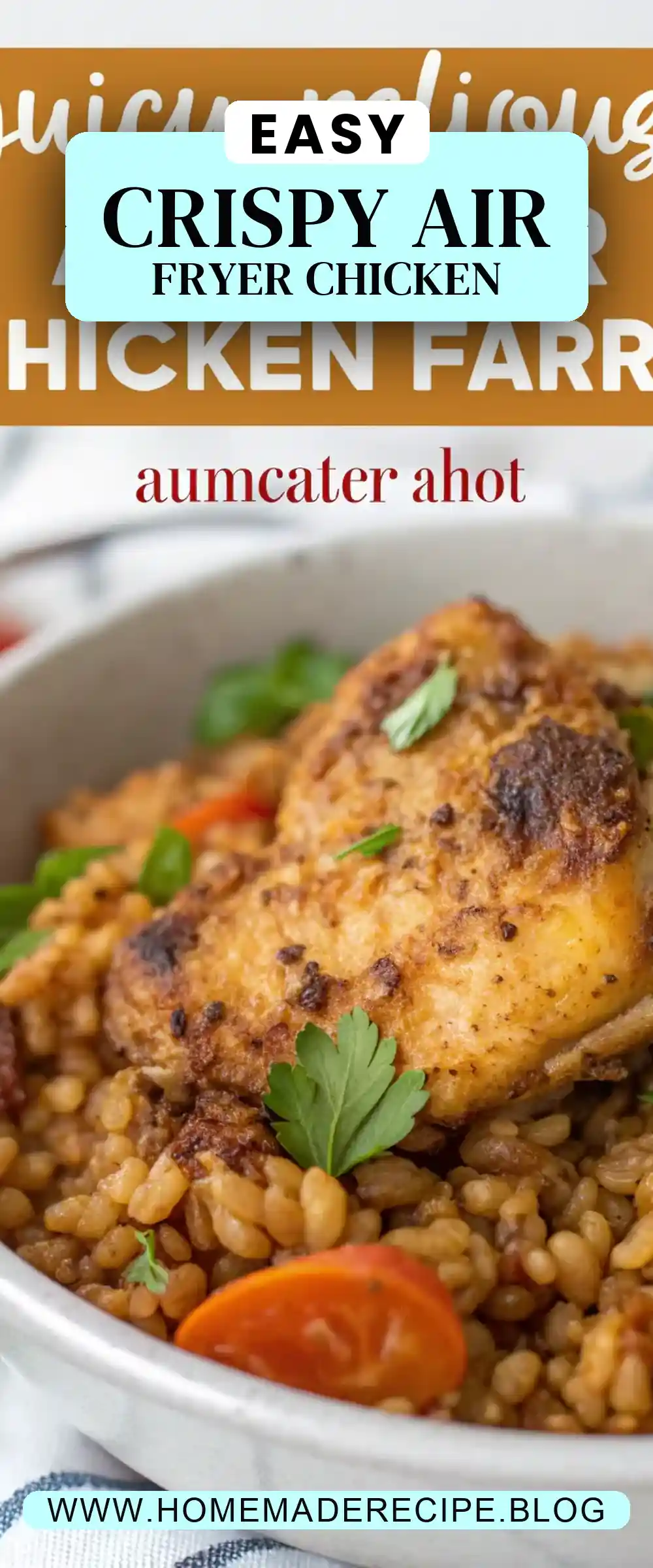 Pinterest pin 2 (Design 2) for Air Fryer Chicken Farro