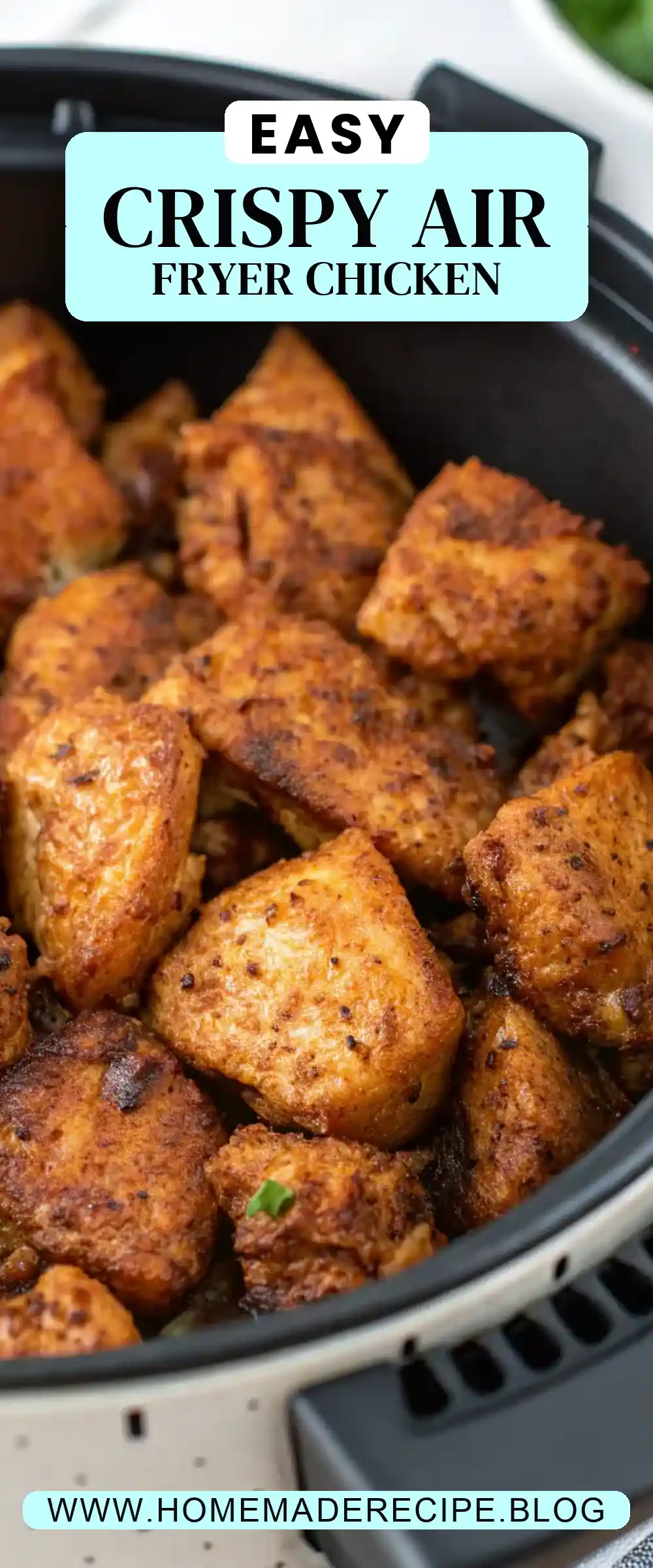 Pinterest pin 2 (Design 2) for Air Fryer Chicken Teff