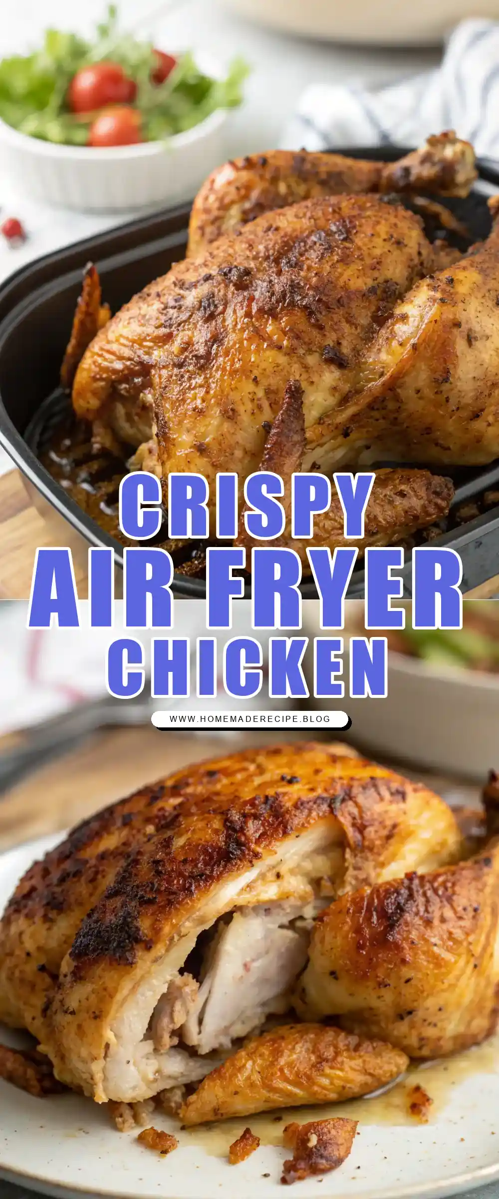 Pinterest pin 1 (Design 1) for Air Fryer Chicken Khorasan