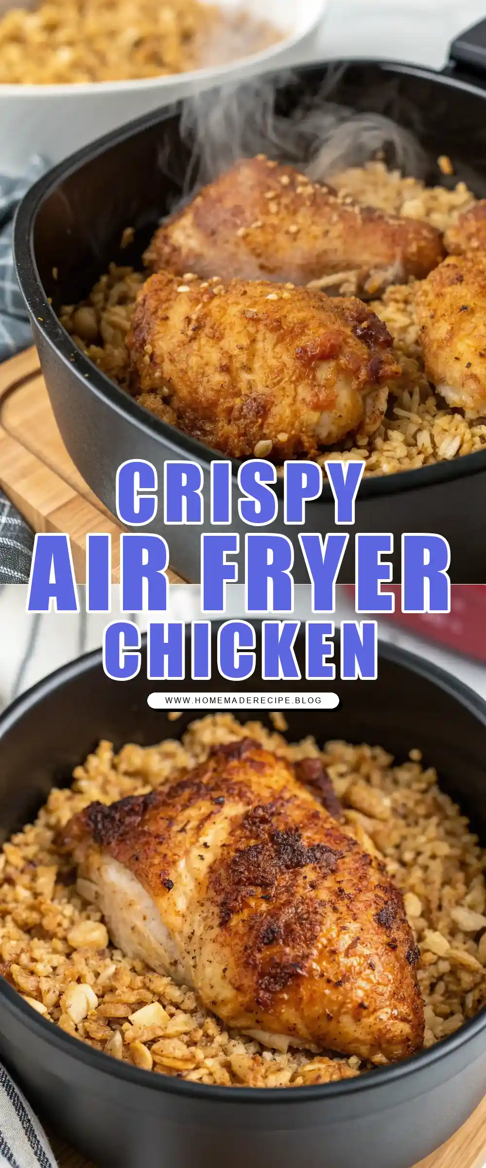 Pinterest pin 1 (Design 1) for Air Fryer Chicken Oats