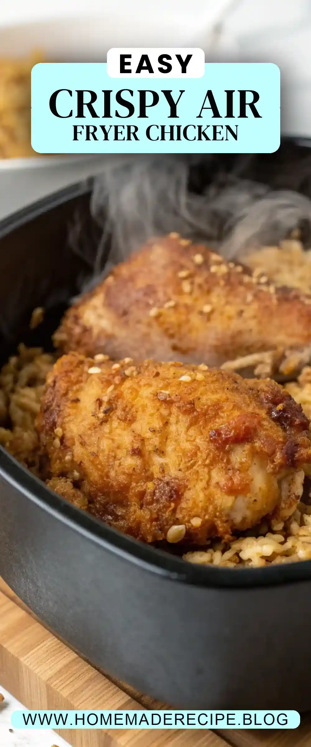 Pinterest pin 2 (Design 2) for Air Fryer Chicken Oats