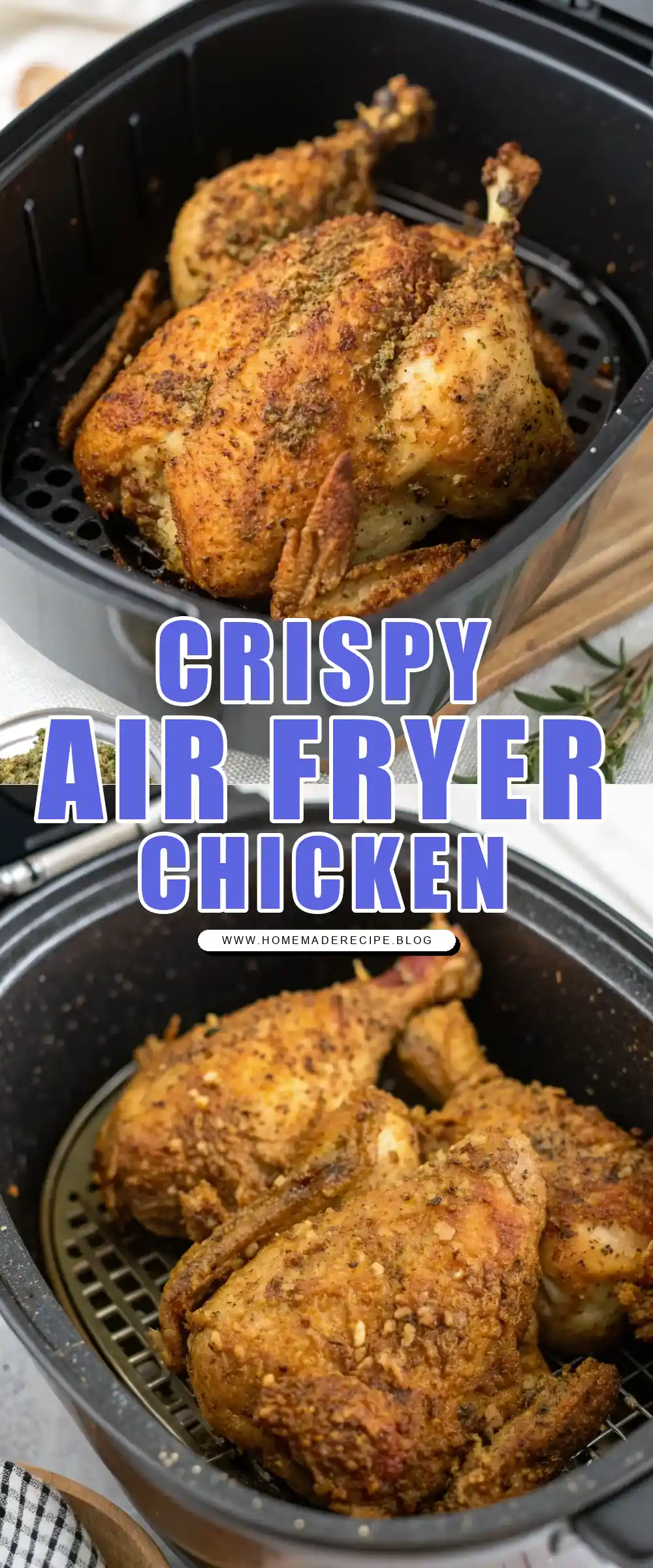 Pinterest pin 1 (Design 1) for Air Fryer Chicken Hemp