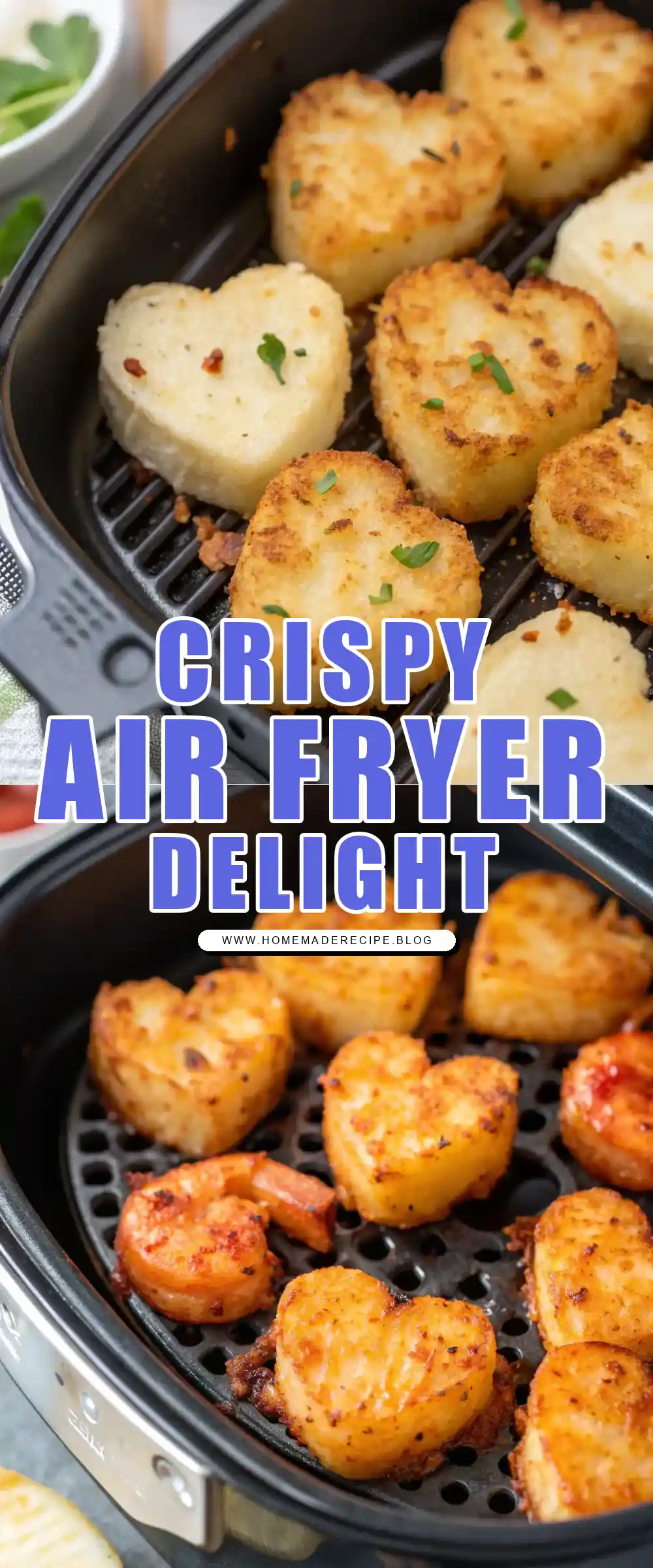 Pinterest pin 1 (Design 1) for Air Fryer Hearts of Palm