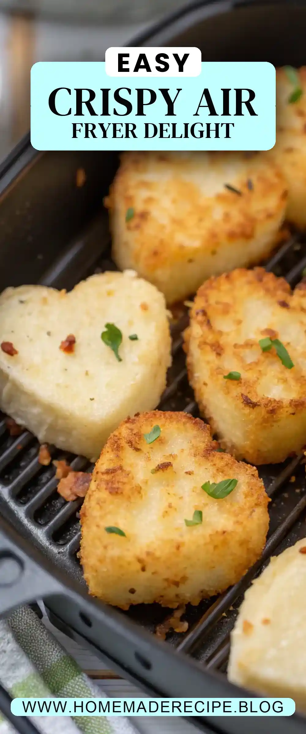 Pinterest pin 2 (Design 2) for Air Fryer Hearts of Palm