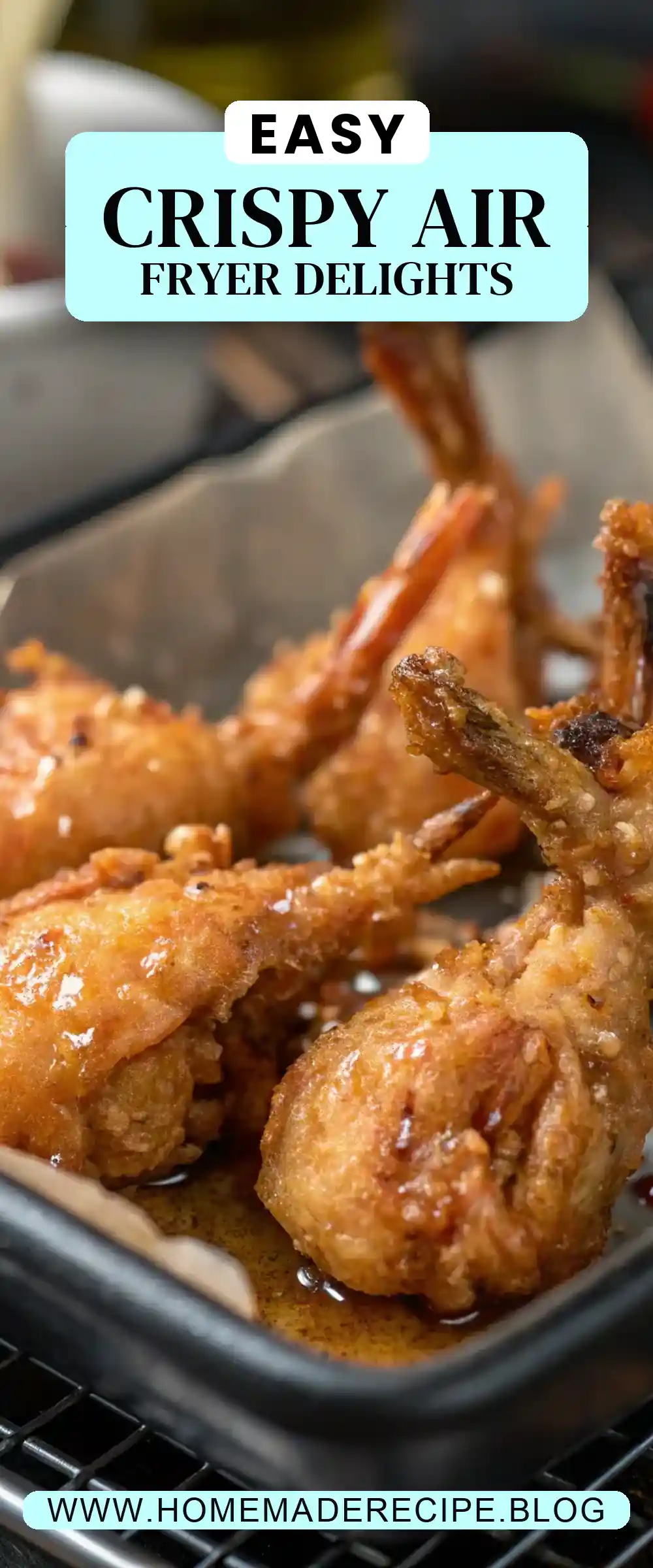 Pinterest pin 2 (Design 2) for Air Fryer Frog Legs