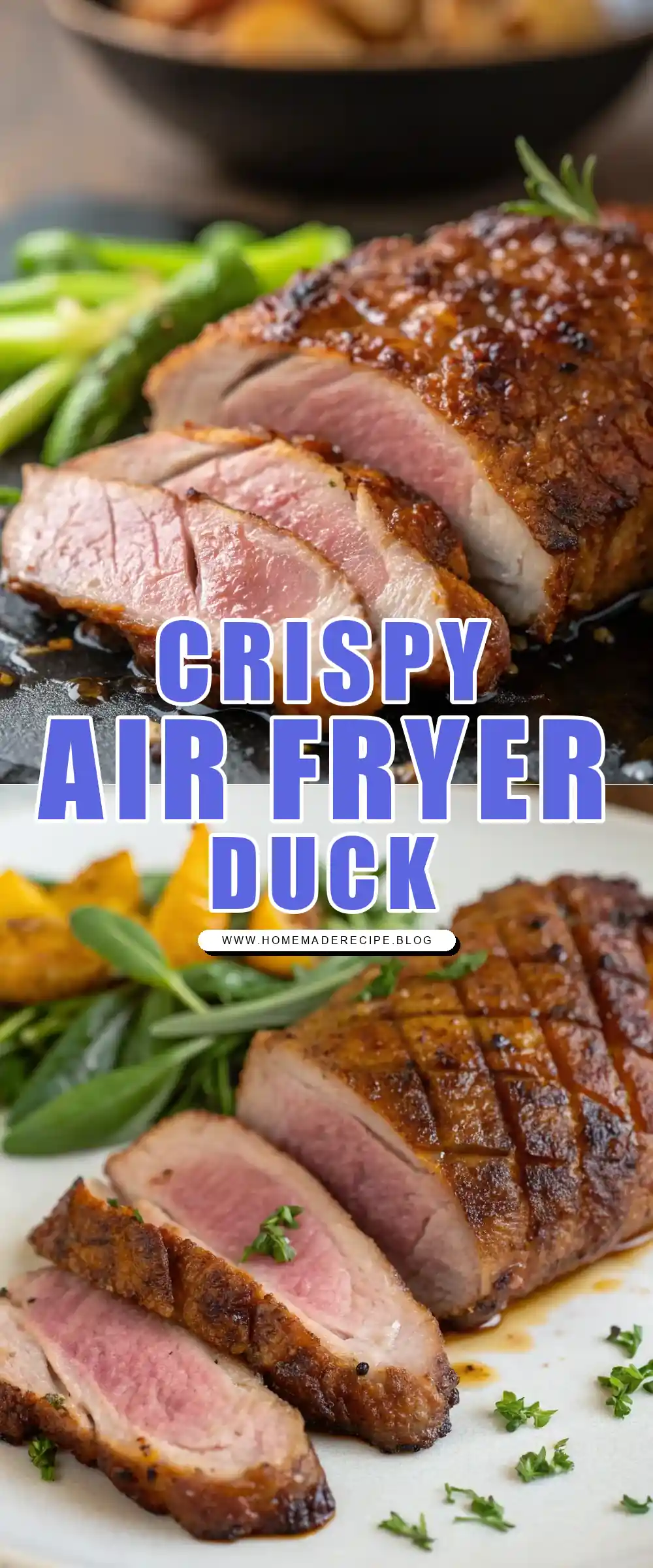 Pinterest pin 1 (Design 1) for Air Fryer Duck Breast