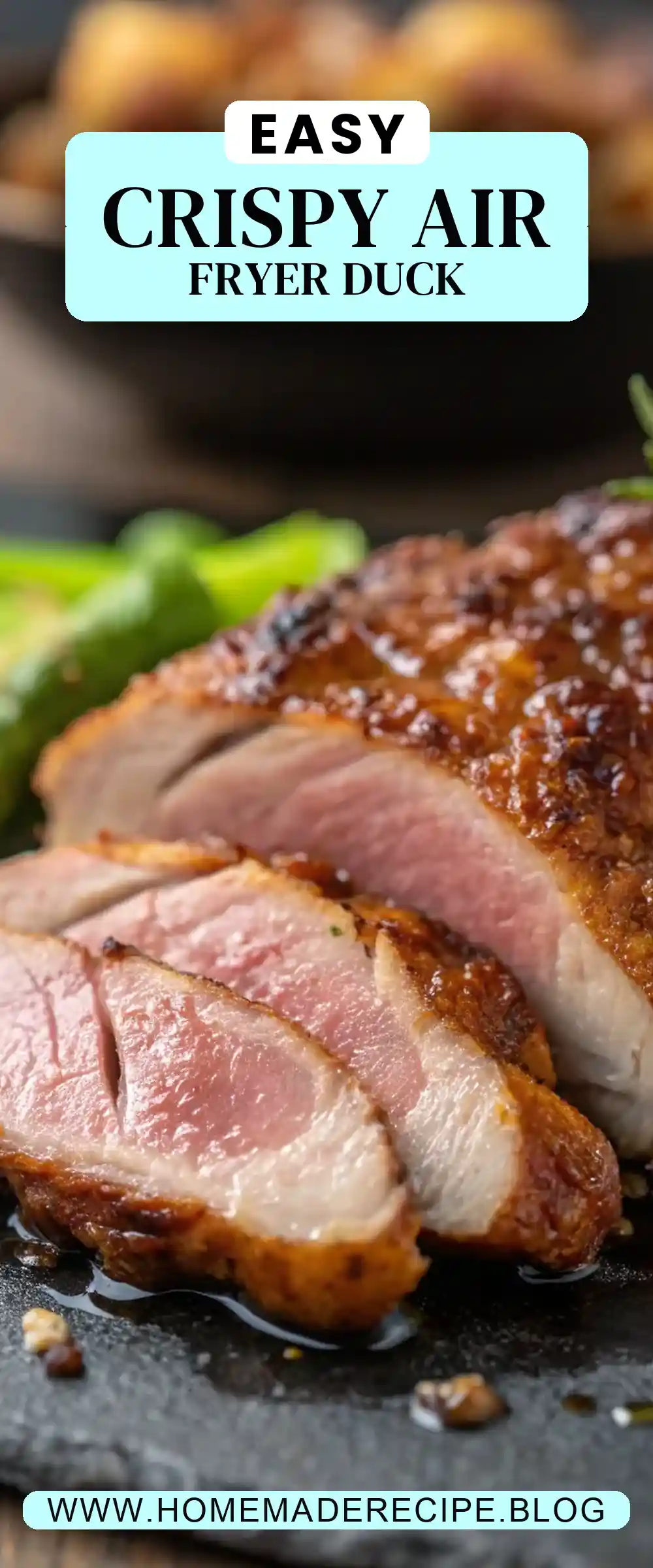 Pinterest pin 2 (Design 2) for Air Fryer Duck Breast