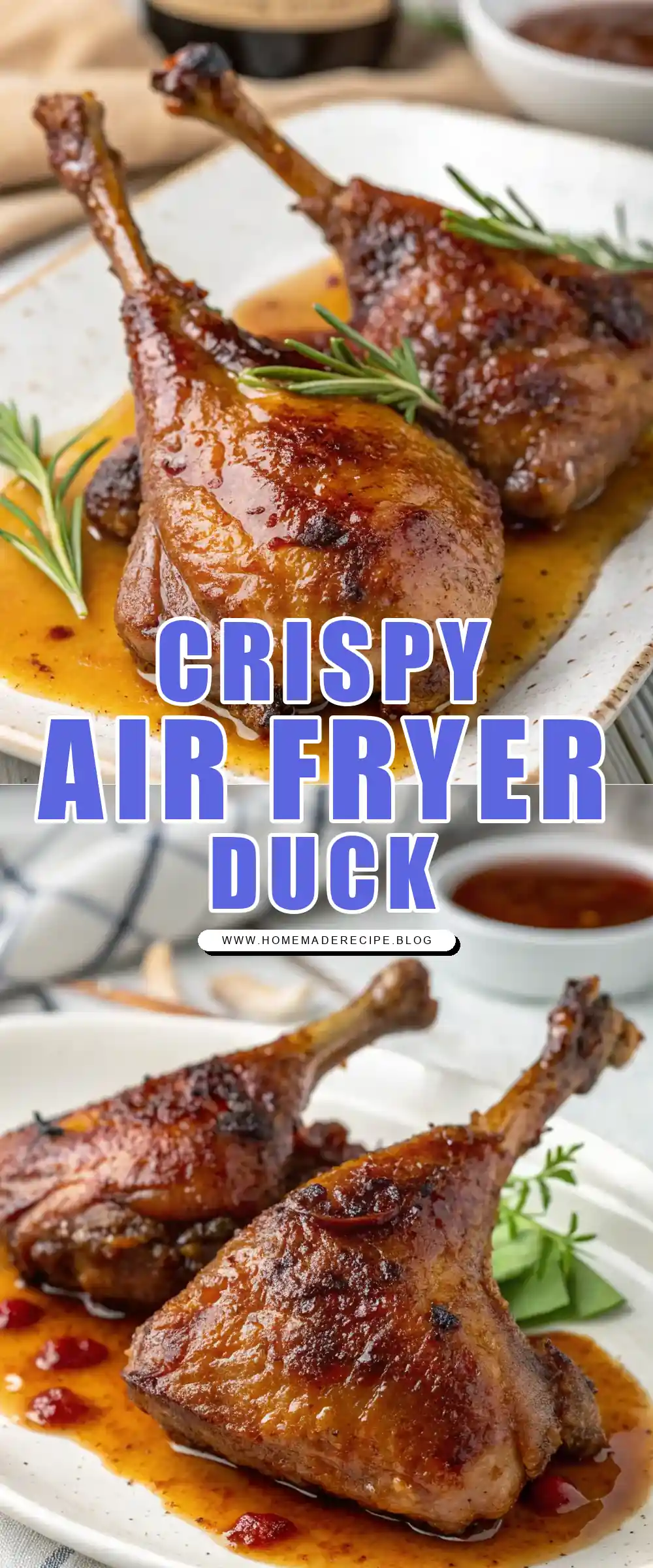 Pinterest pin 1 (Design 1) for Air Fryer Duck Legs