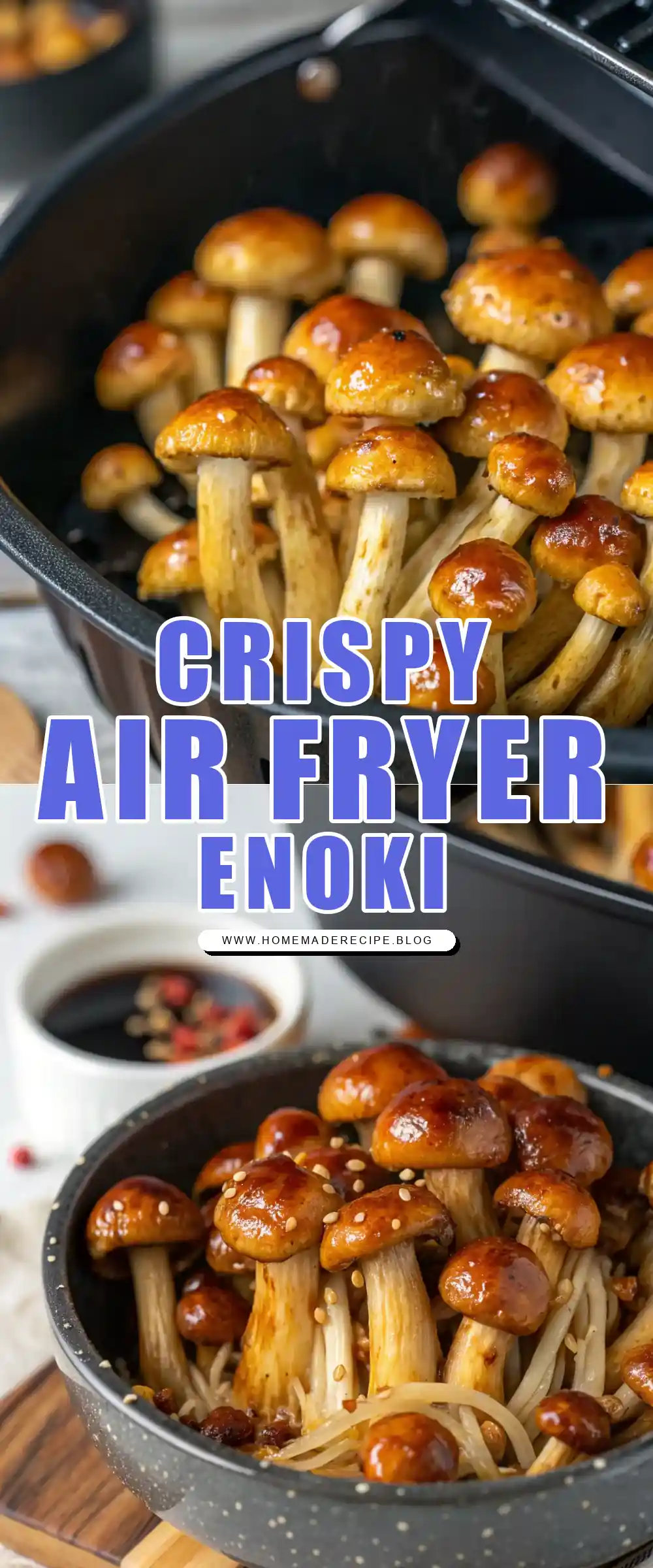 Pinterest pin 1 (Design 1) for Air Fryer Enoki