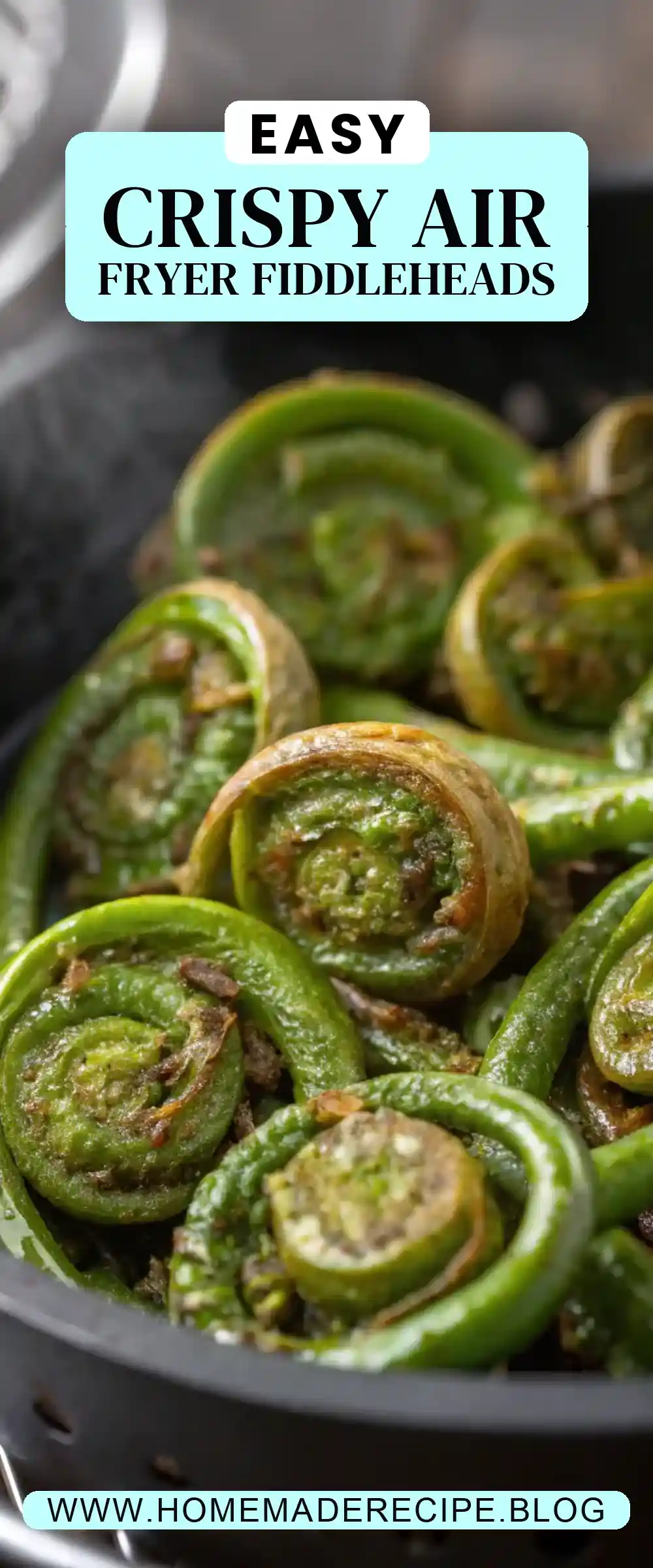 Pinterest pin 2 (Design 2) for Air Fryer Fiddleheads