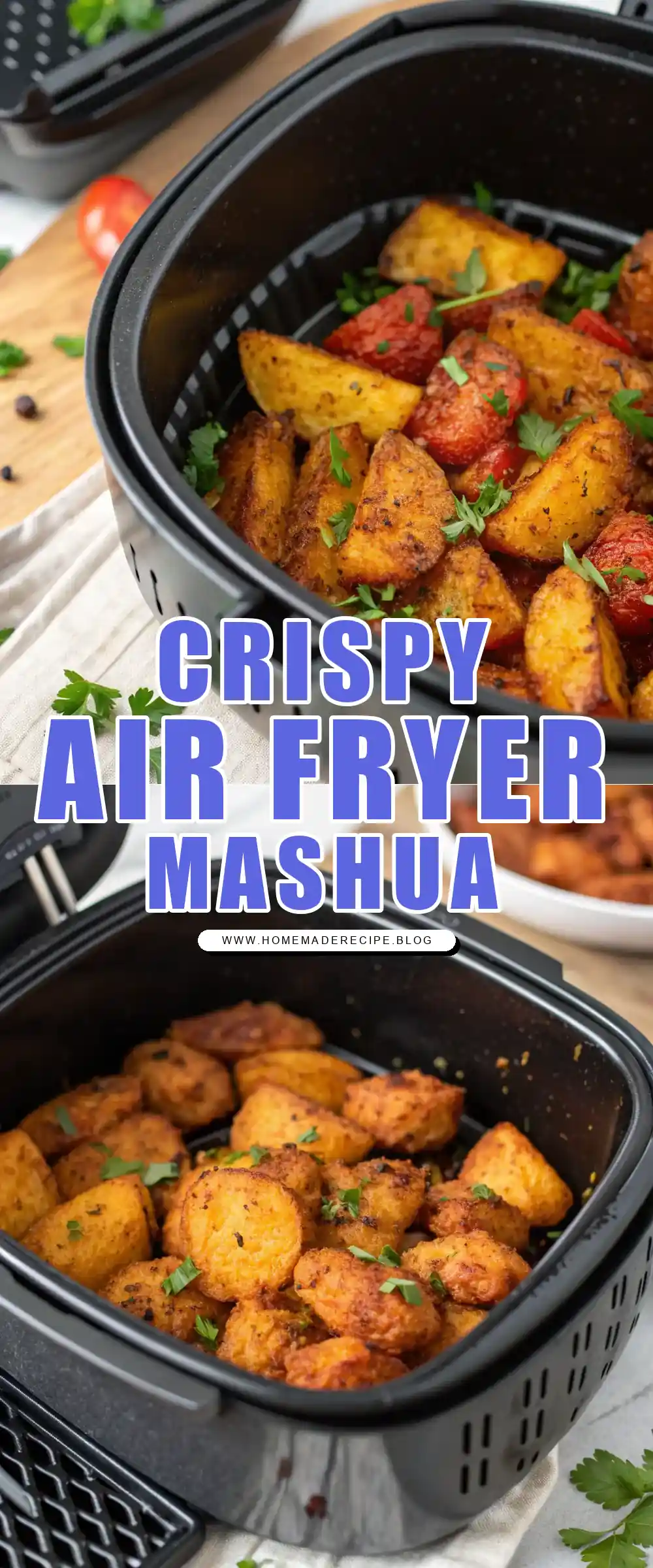Pinterest pin 1 (Design 1) for Air Fryer Mashua