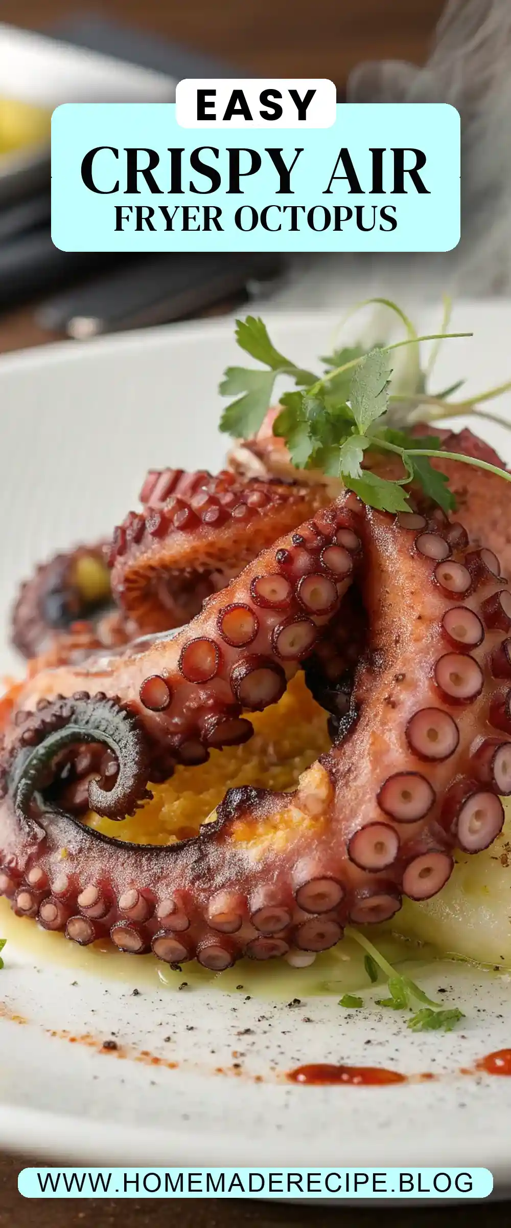 Pinterest pin 2 (Design 2) for Air Fryer Octopus