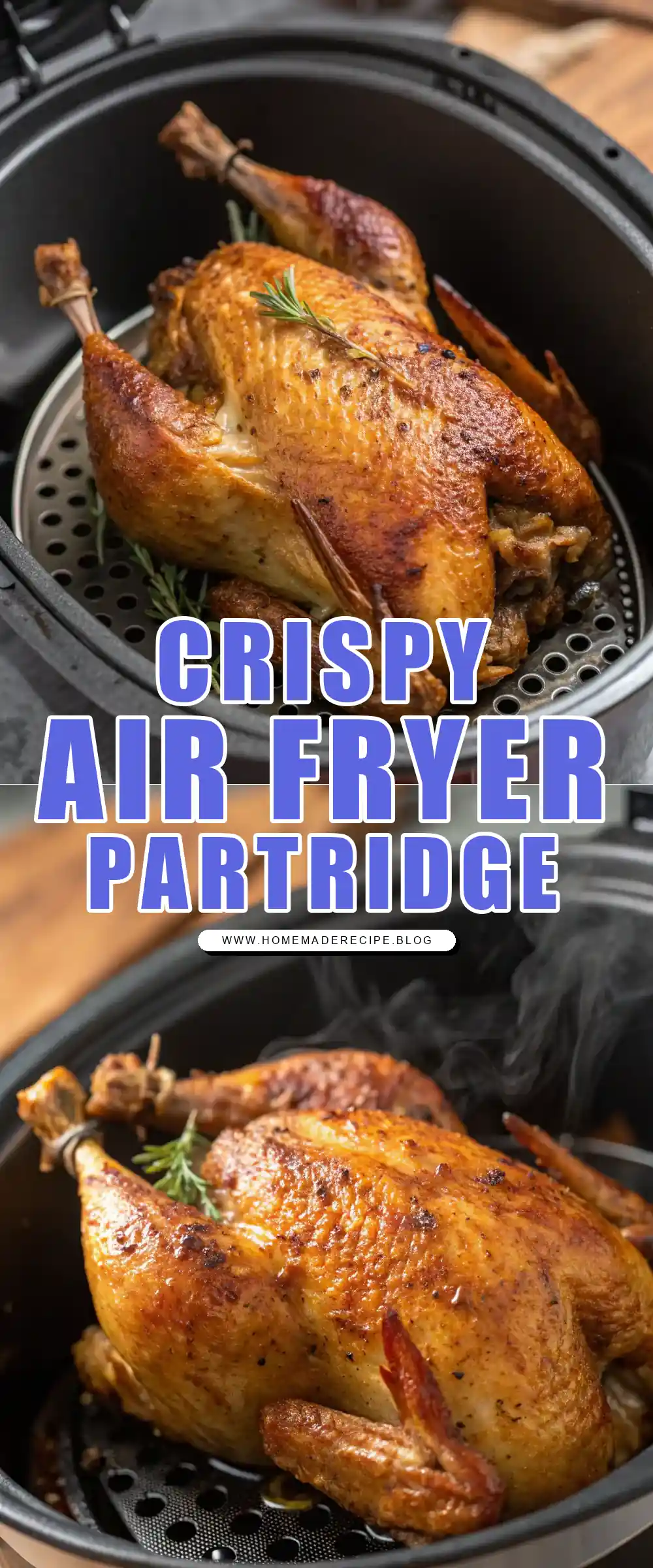 Pinterest pin 1 (Design 1) for Air Fryer Partridge