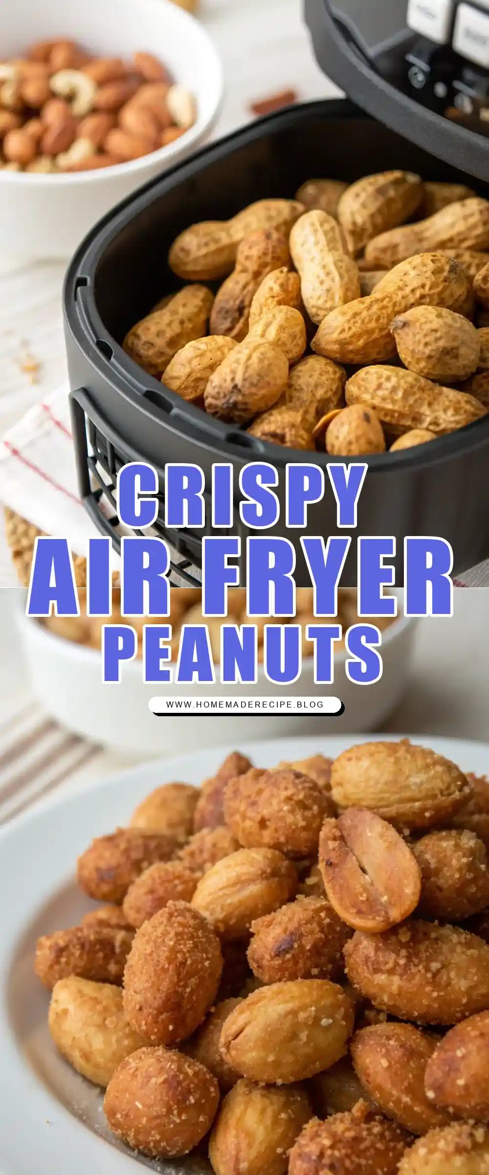 Pinterest pin 1 (Design 1) for Air Fryer Groundnut