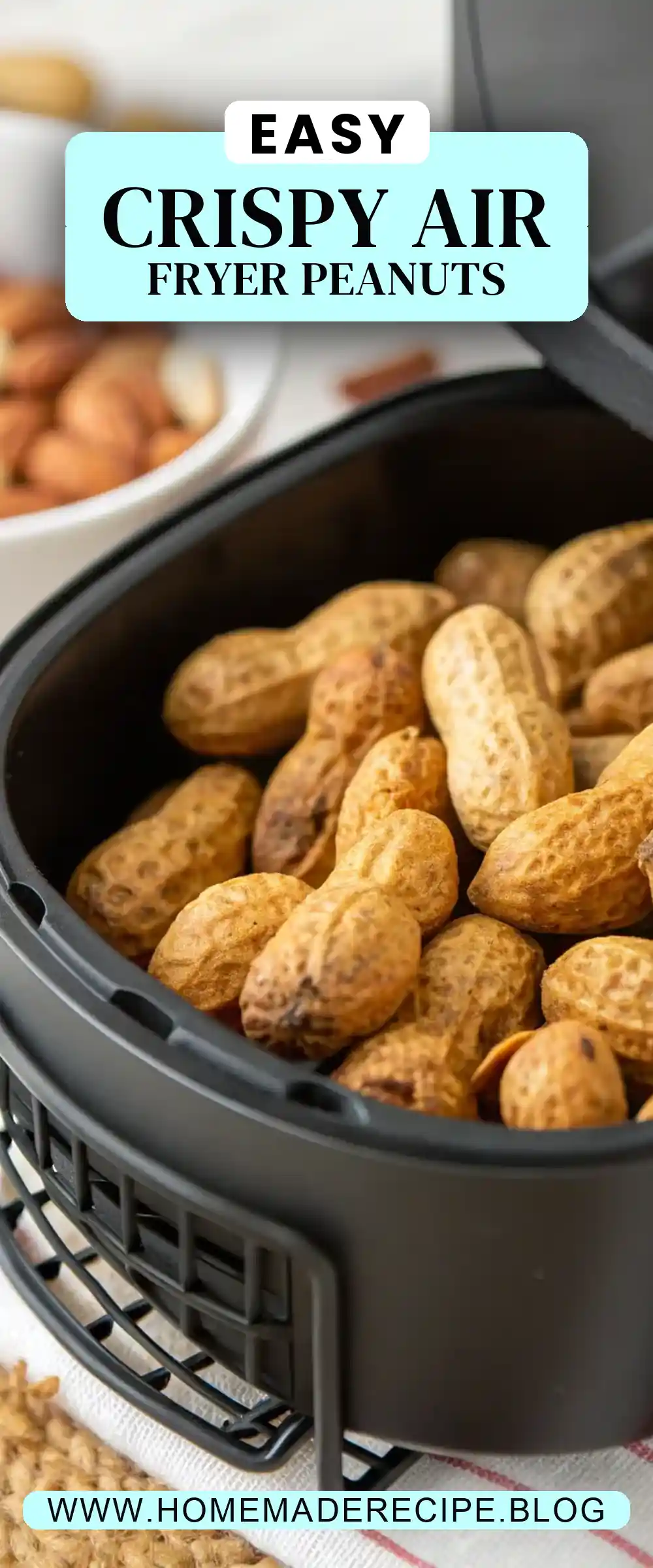 Pinterest pin 2 (Design 2) for Air Fryer Groundnut