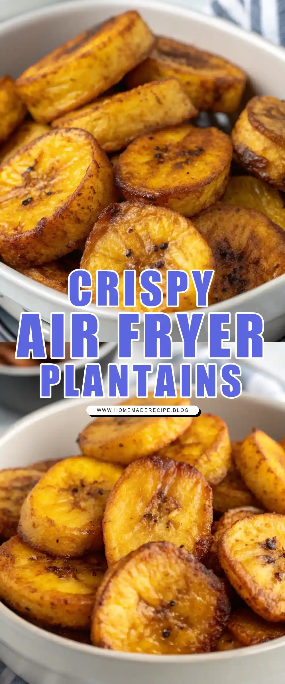 Pinterest pin 1 (Design 1) for Air Fryer Plantains