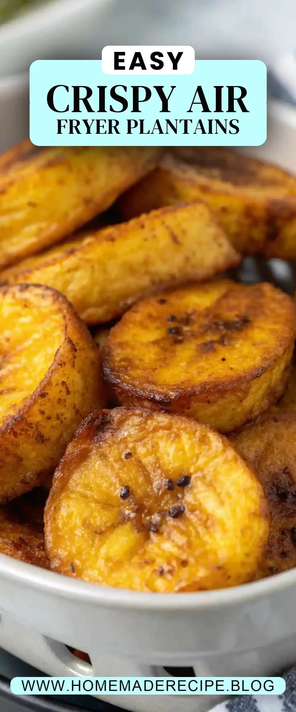 Pinterest pin 2 (Design 2) for Air Fryer Plantains