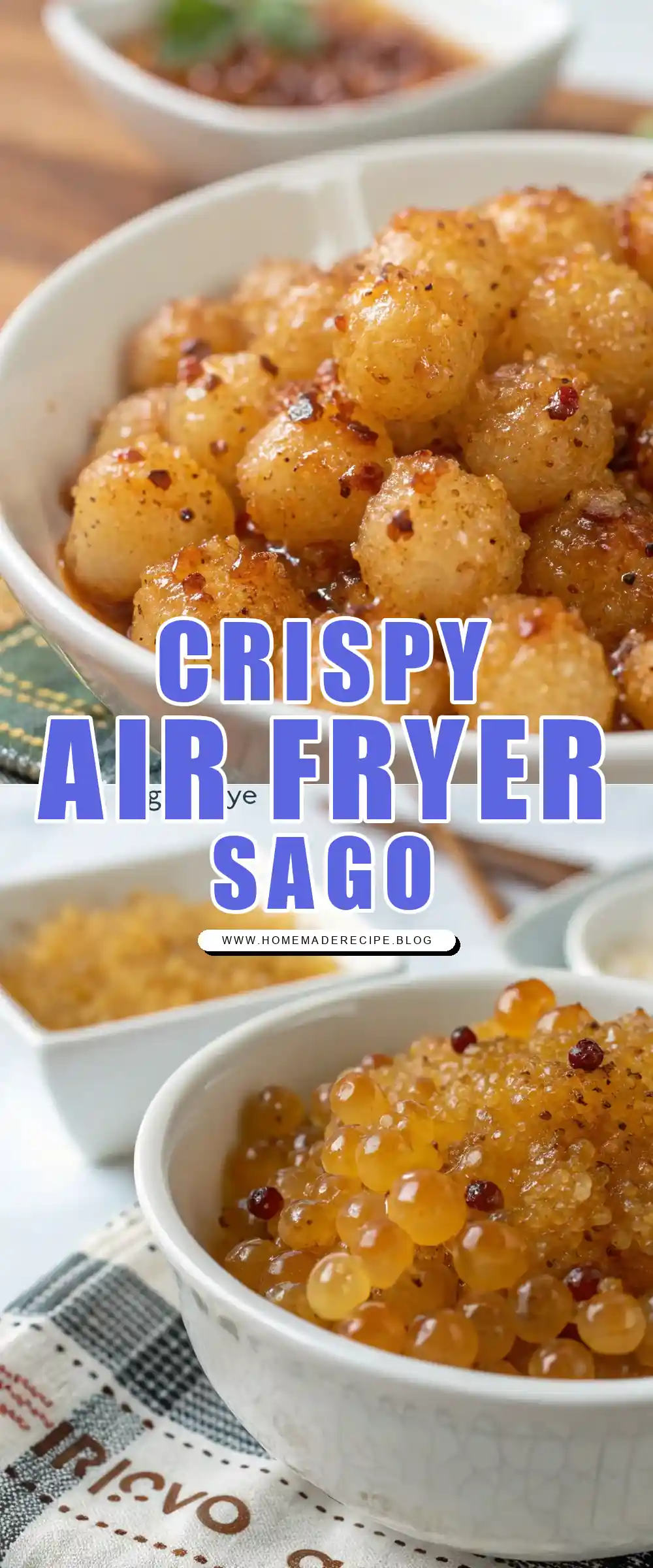 Pinterest pin 1 (Design 1) for Air Fryer Sago
