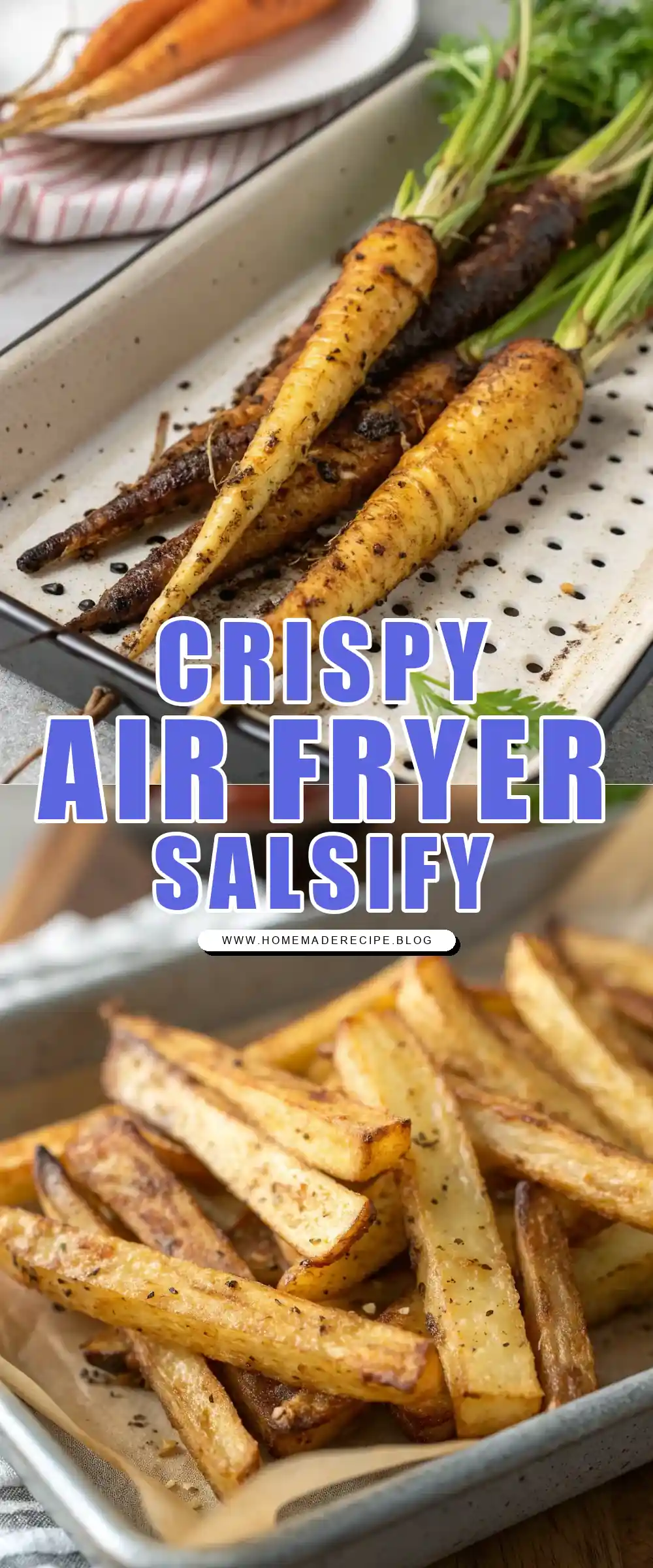 Pinterest pin 1 (Design 1) for Air Fryer Salsify