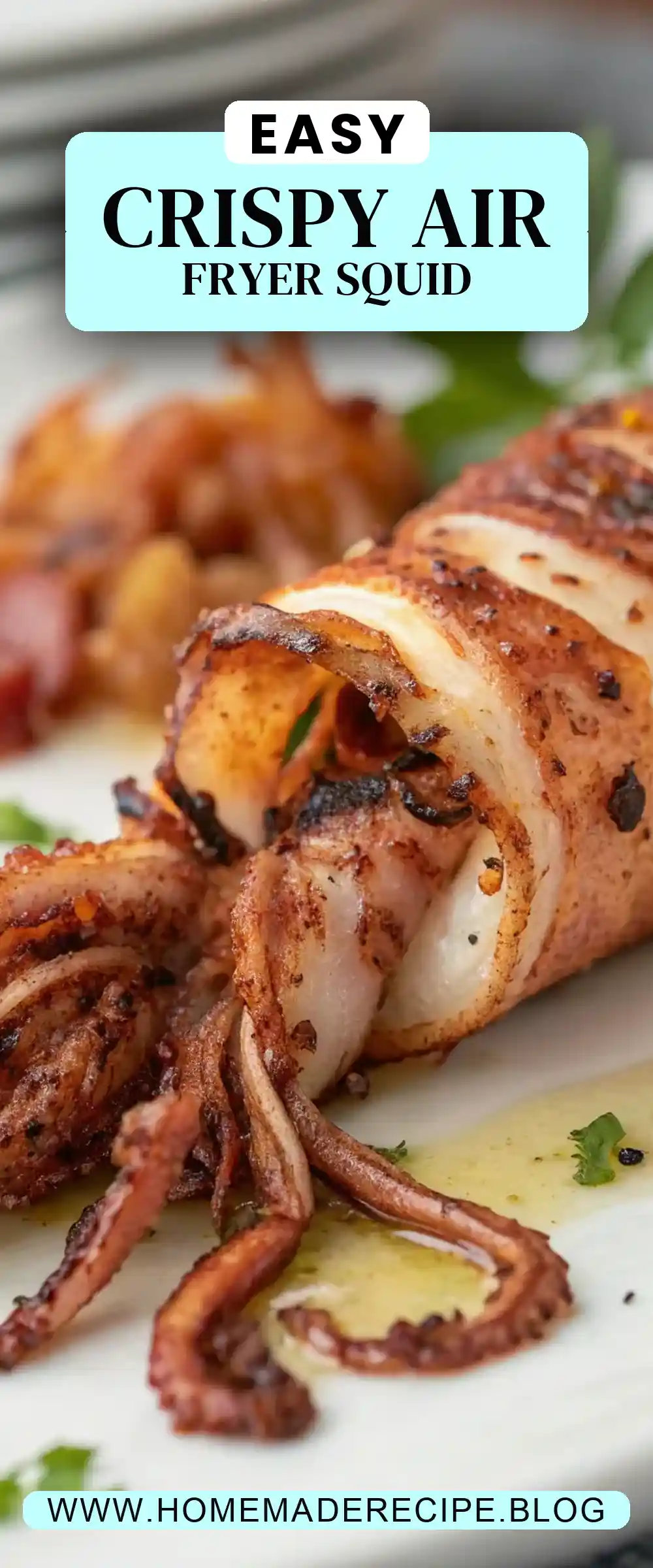 Pinterest pin 2 (Design 2) for Air Fryer Squid