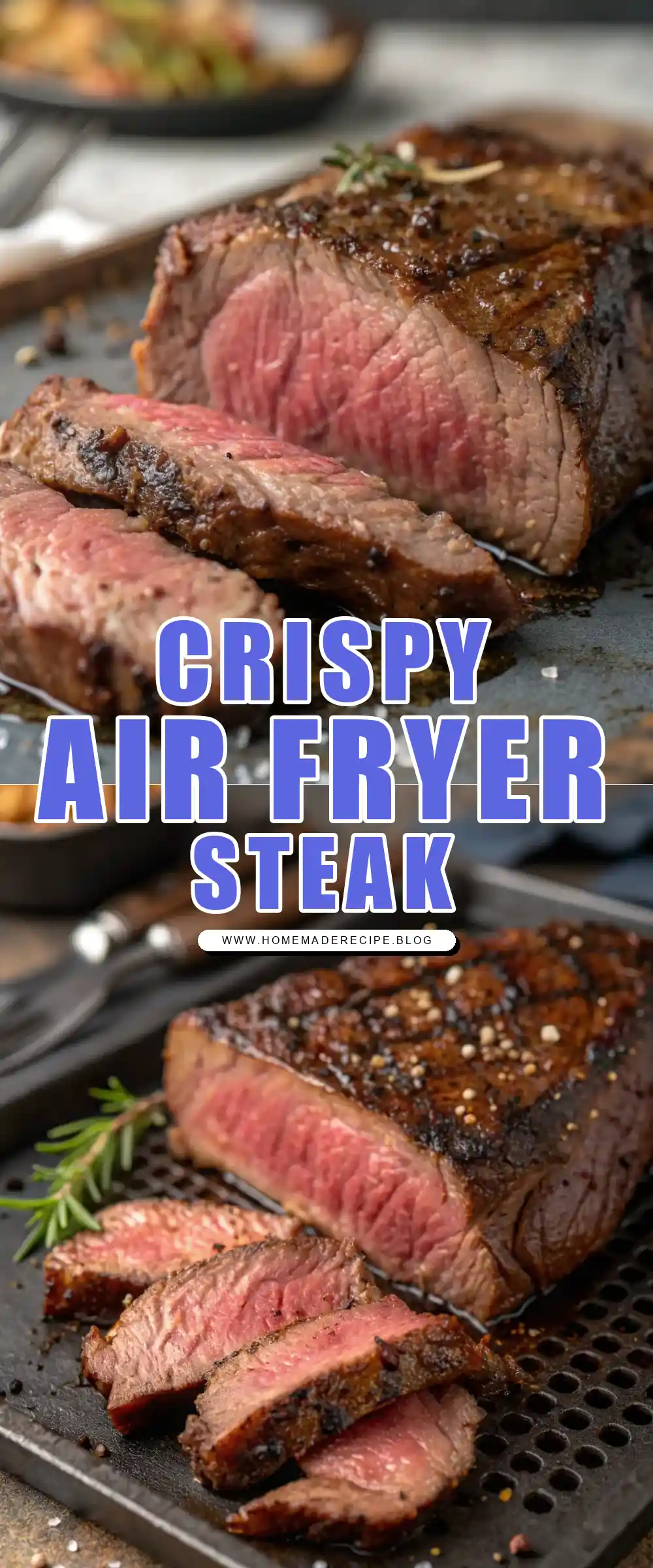 Pinterest pin 1 (Design 1) for Air Fryer Emu Steak
