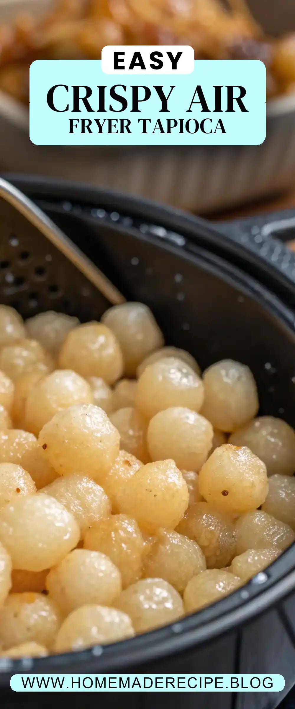 Pinterest pin 2 (Design 2) for Air Fryer Tapioca