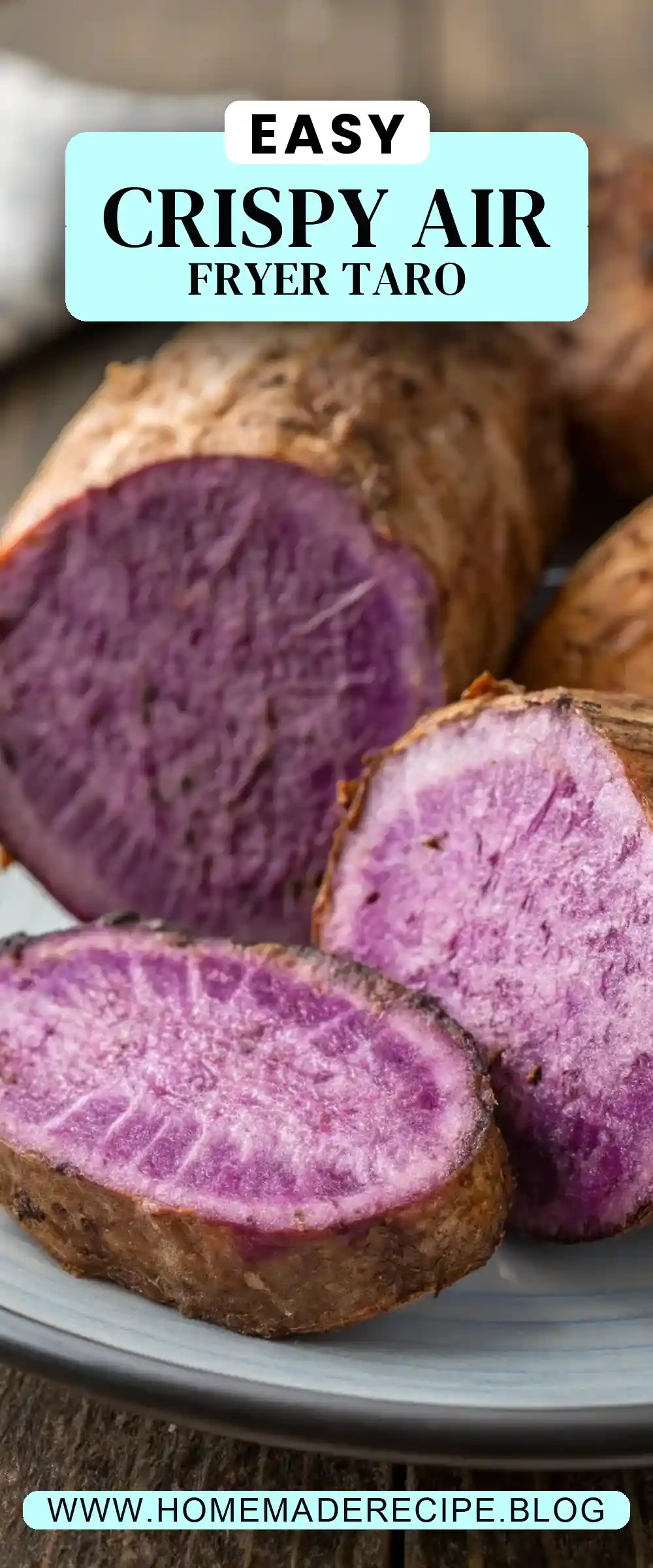 Pinterest pin 2 (Design 2) for Air Fryer Taro Root