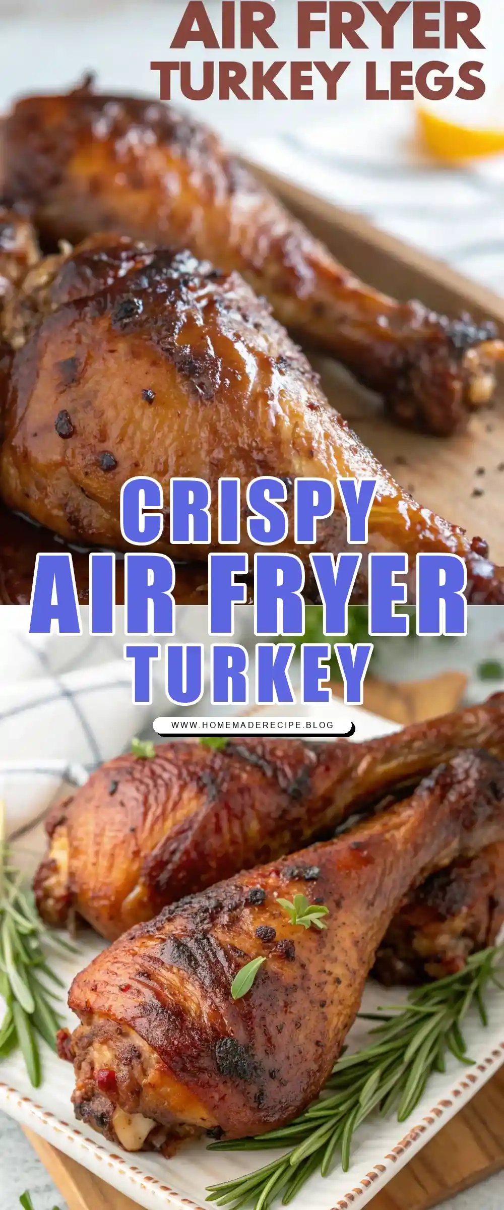 Pinterest pin 1 (Design 1) for Air Fryer Turkey Legs