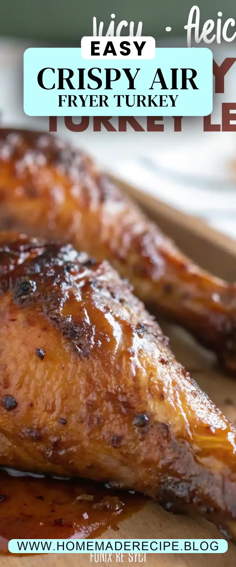 Pinterest pin 2 (Design 2) for Air Fryer Turkey Legs