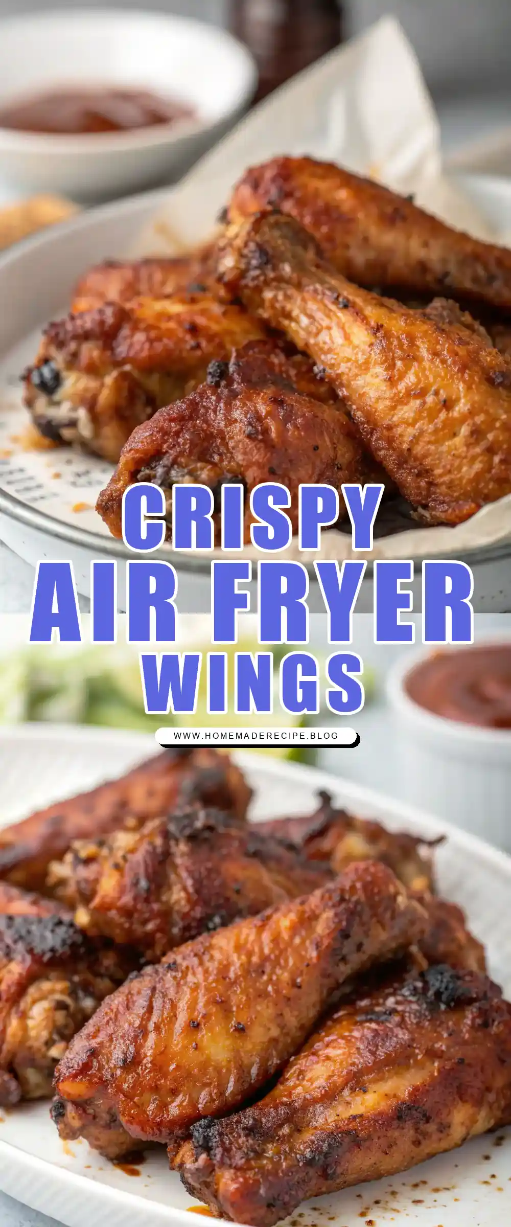 Pinterest pin 1 (Design 1) for Air Fryer Turkey Wings