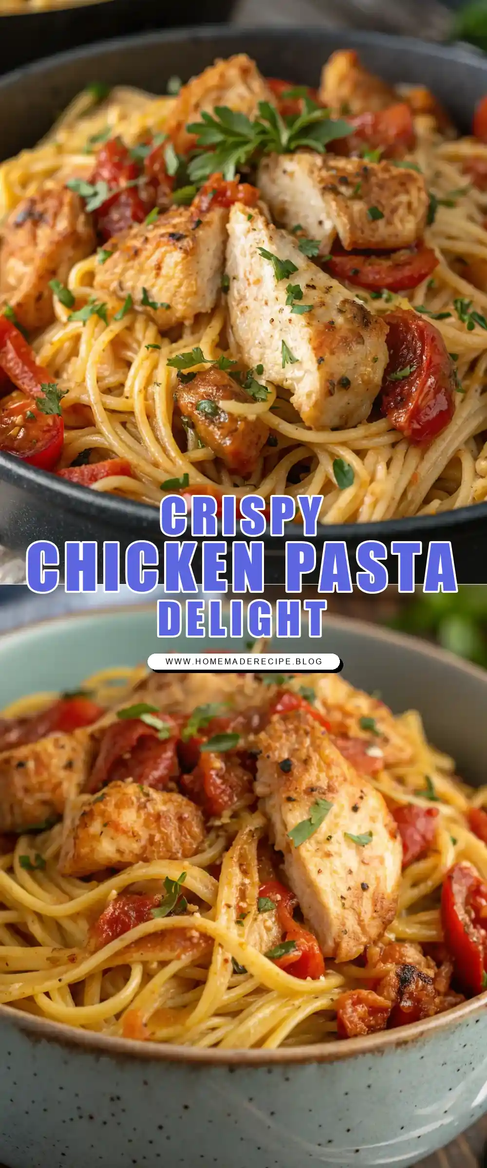 Pinterest pin 1 (Design 1) for Air Fryer Chicken Pasta