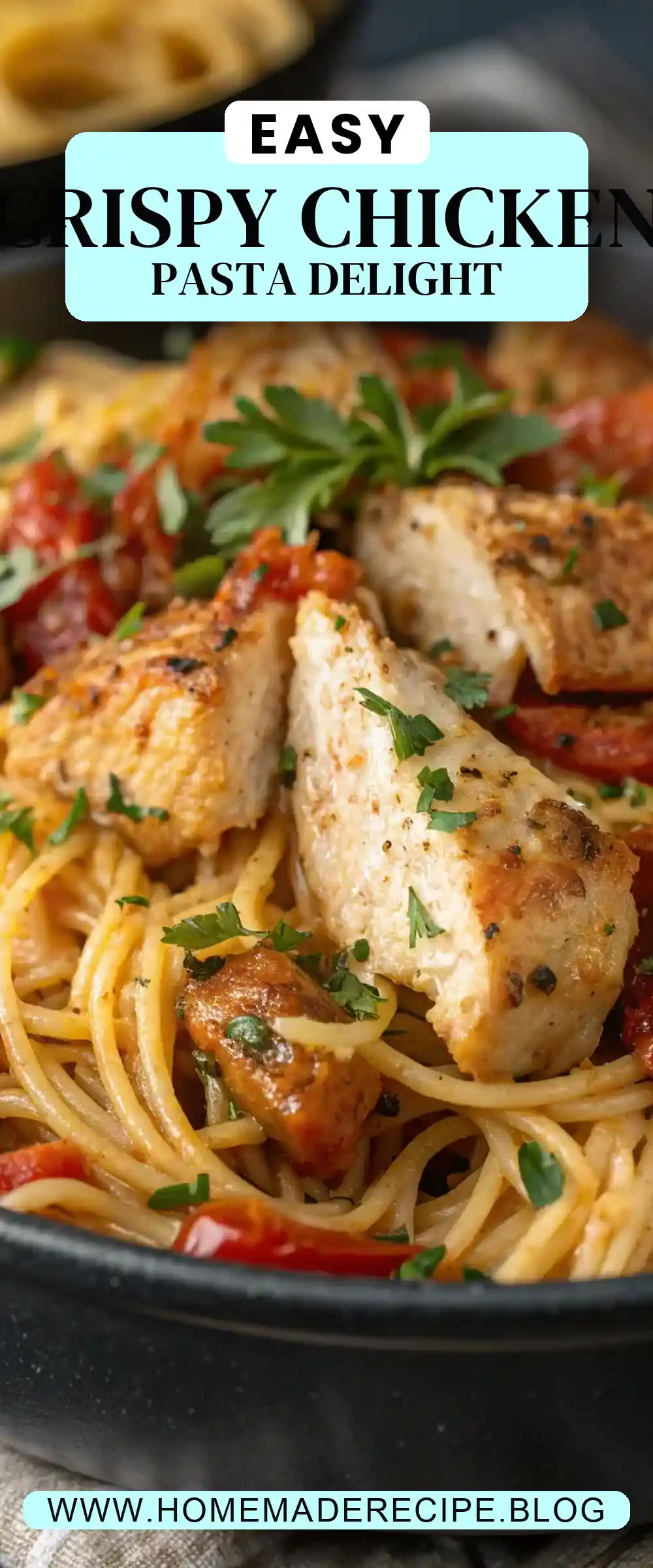 Pinterest pin 2 (Design 2) for Air Fryer Chicken Pasta