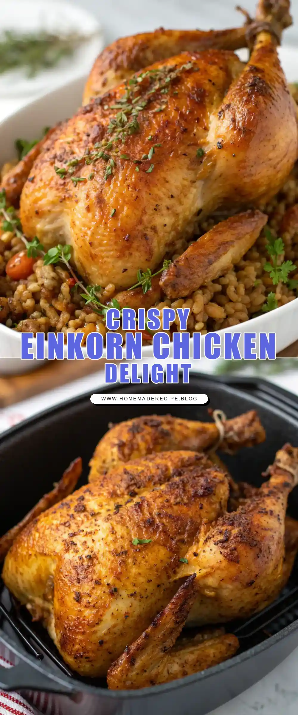 Pinterest pin 1 (Design 1) for Air Fryer Chicken Einkorn
