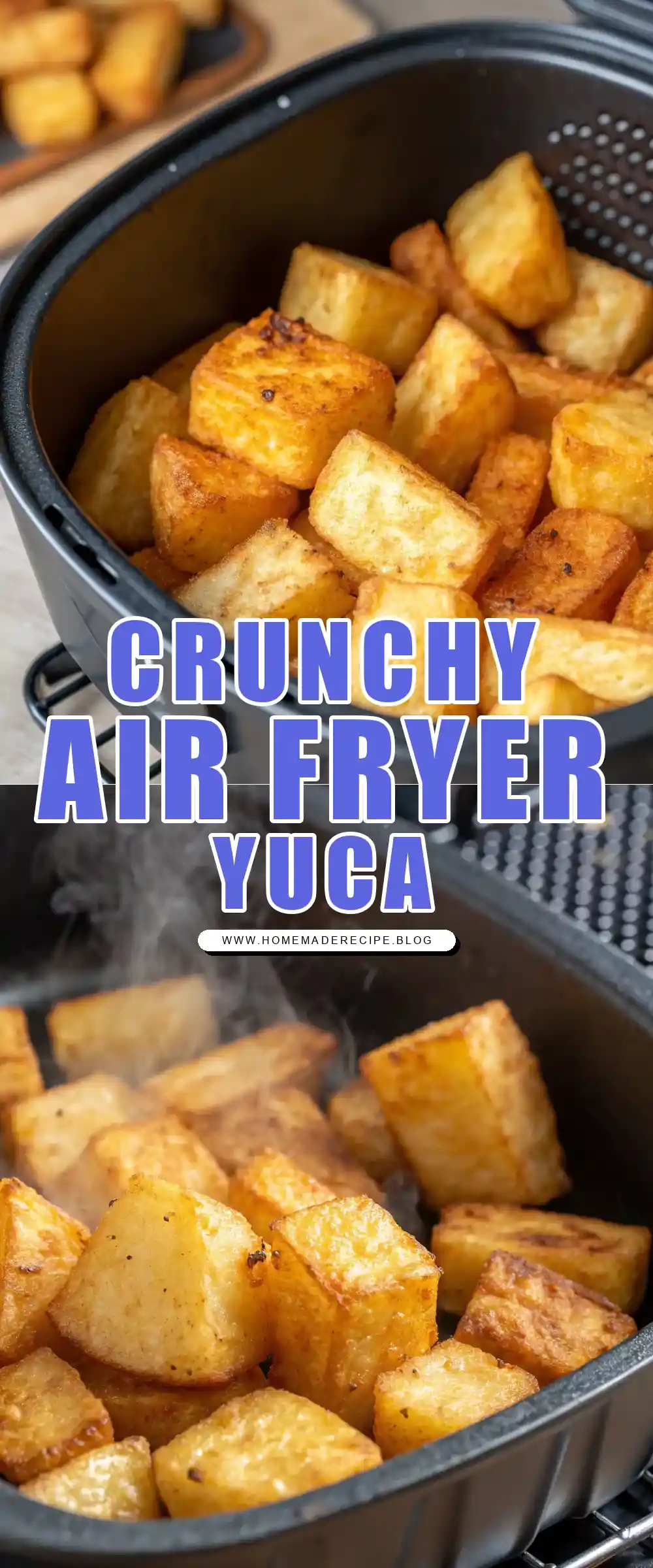 Pinterest pin 1 (Design 1) for Air Fryer Yuca