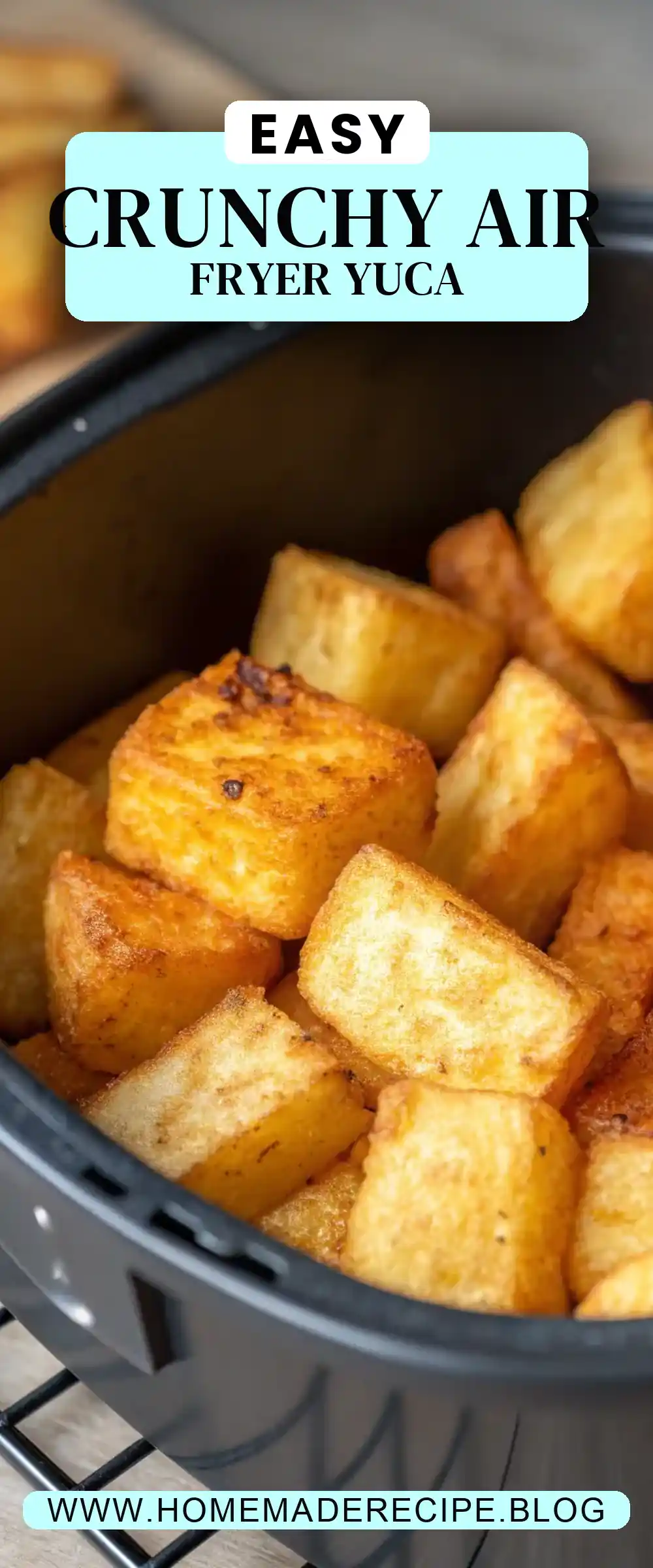 Pinterest pin 2 (Design 2) for Air Fryer Yuca