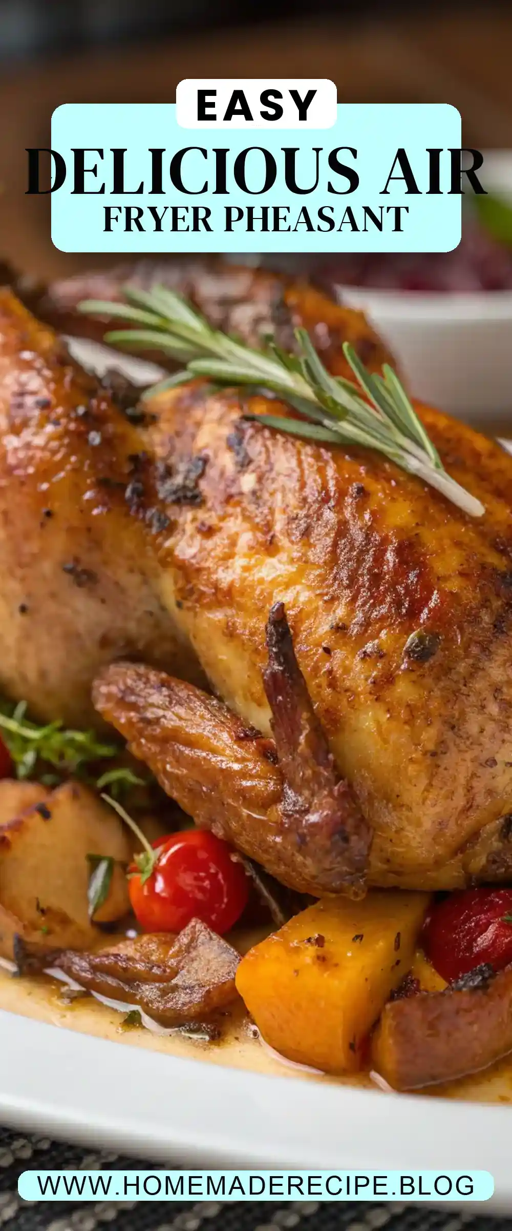 Pinterest pin 2 (Design 2) for Air Fryer Pheasant