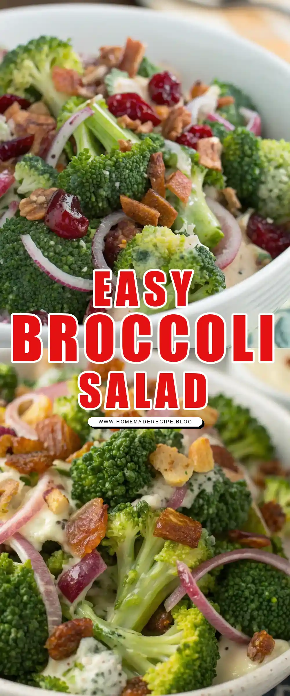 Pinterest pin 1 (Design 1) for Easy Broccoli Salad