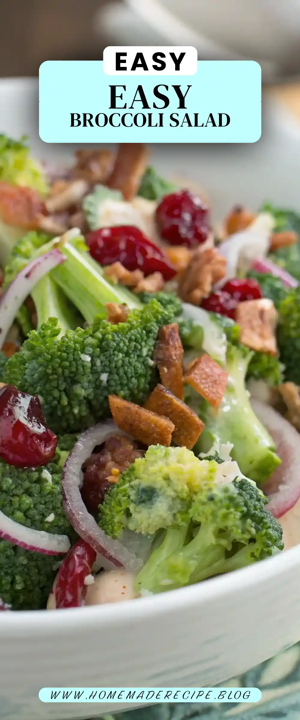 Pinterest pin 2 (Design 2) for Easy Broccoli Salad