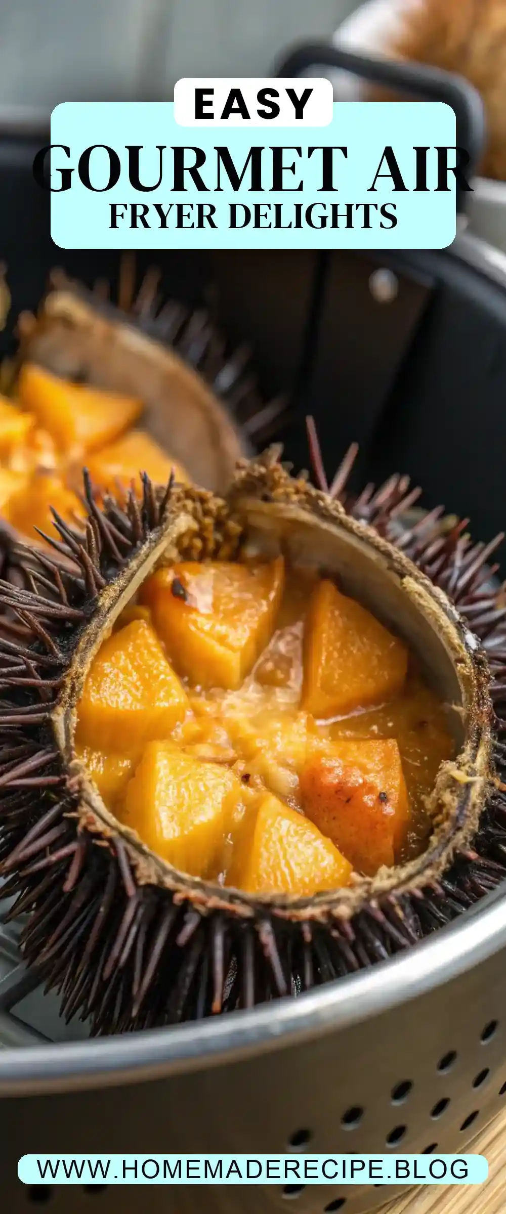Pinterest pin 2 (Design 2) for Air Fryer Sea Urchin
