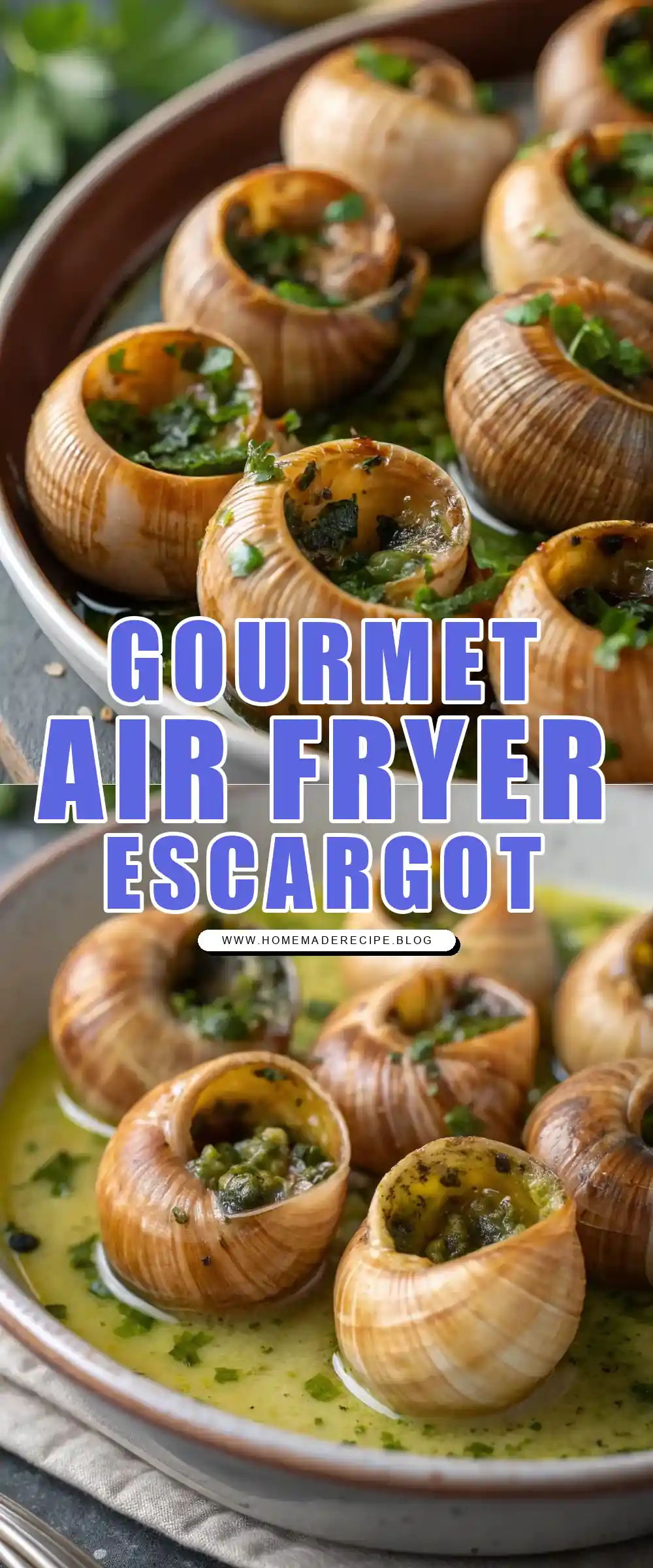 Pinterest pin 1 (Design 1) for Air Fryer Escargot